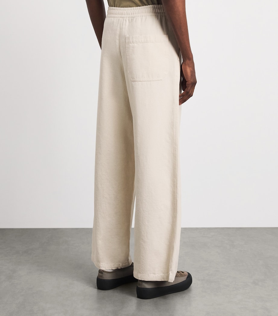 A.P.C. Mens Cotton Drawstring Trousers Aac Off White Image 5
