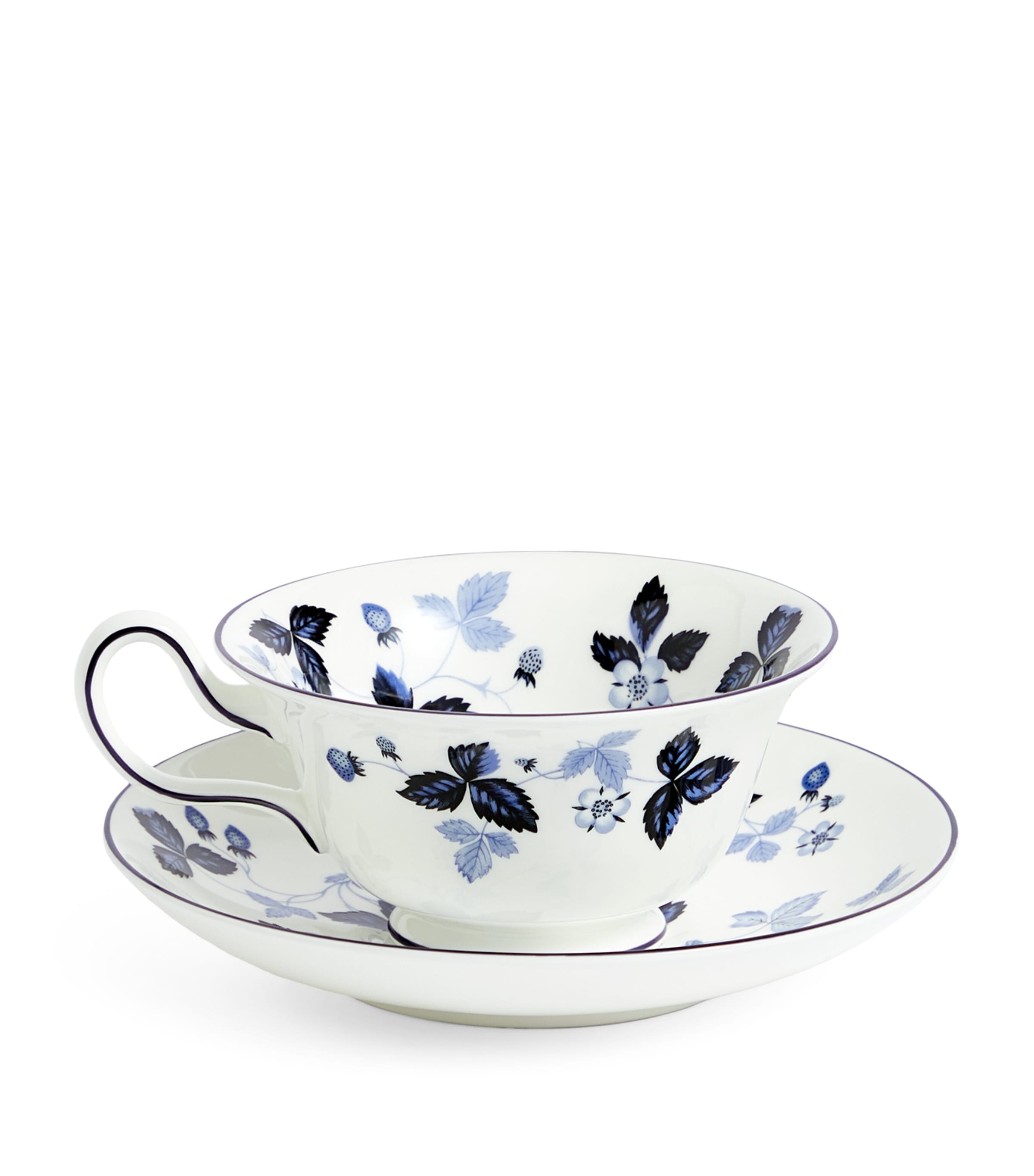Wedgwood Wild Strawberry Inky Blue Teacup and Saucer Image 2