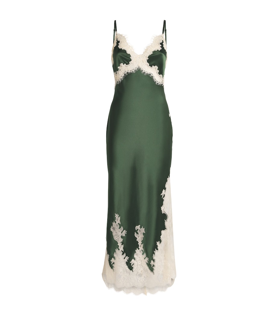 Alice+Olivia Womens Lace Julietta Maxi Dress Drk Frn/bscotti Image 1