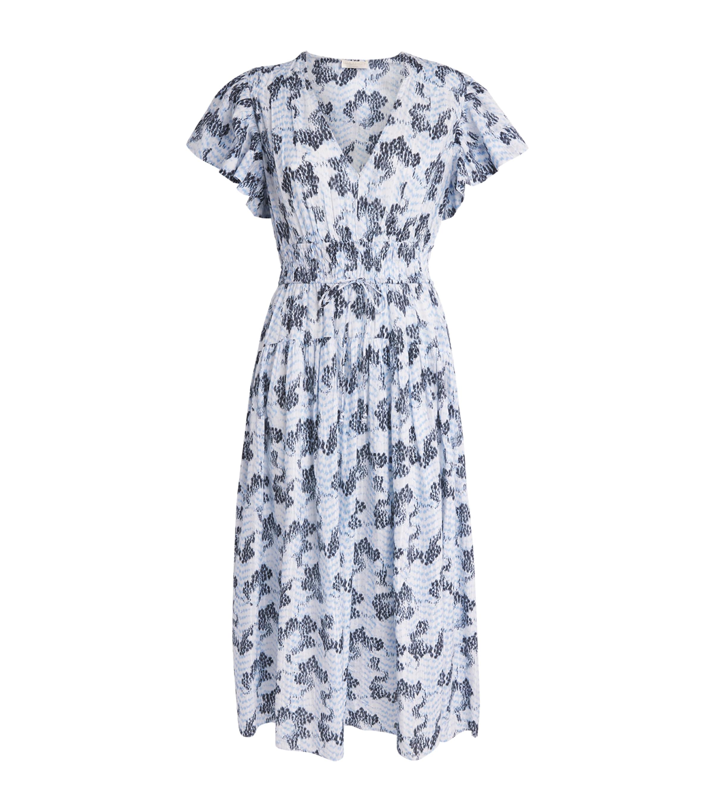 Ulla Johnson Womens Cotton-Blend Lyria Midi Dress Ciel Image 1