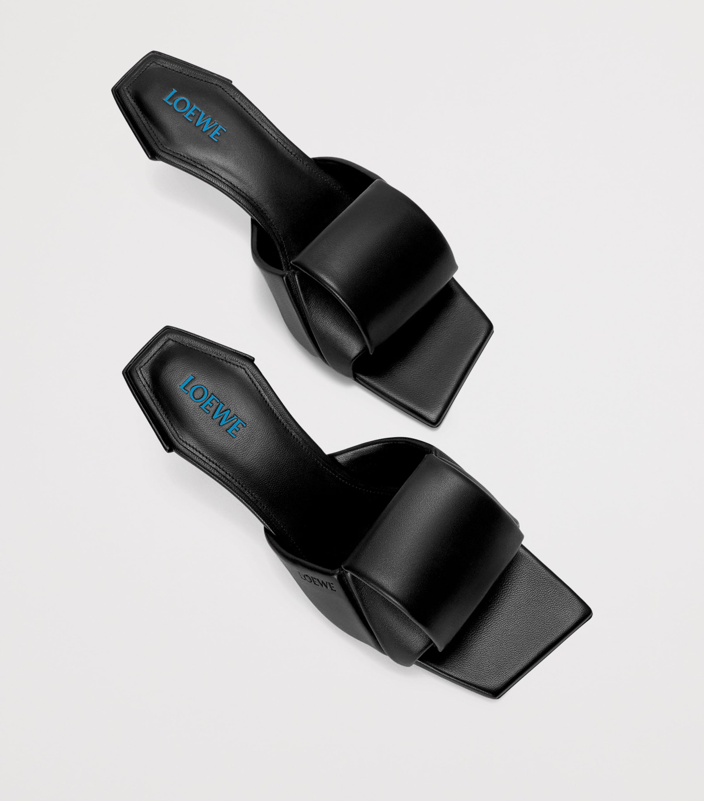 LOEWE Leather Origami Sandals 45 Black Image 4