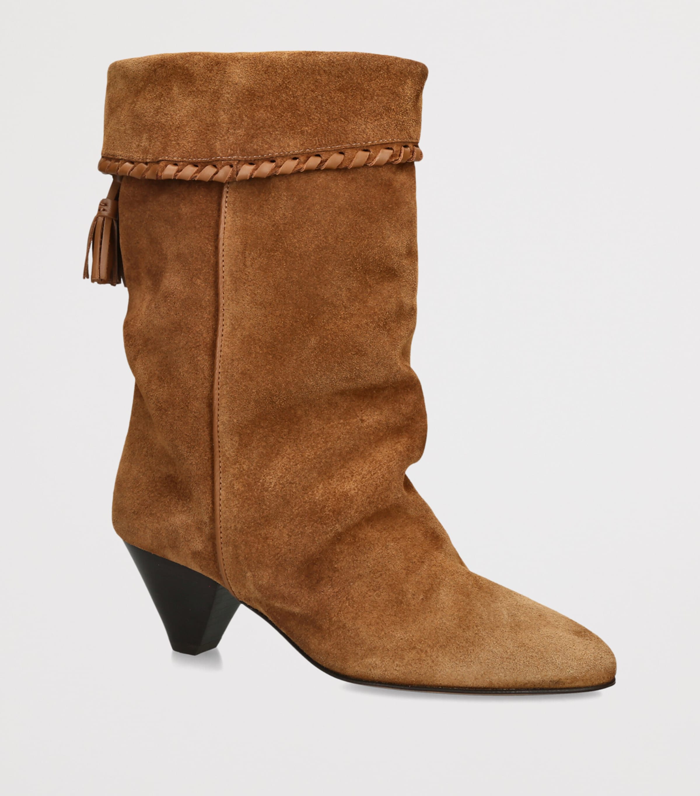 Isabel Marant Suede Dalby Heeled Boots 55 Camel Image 2