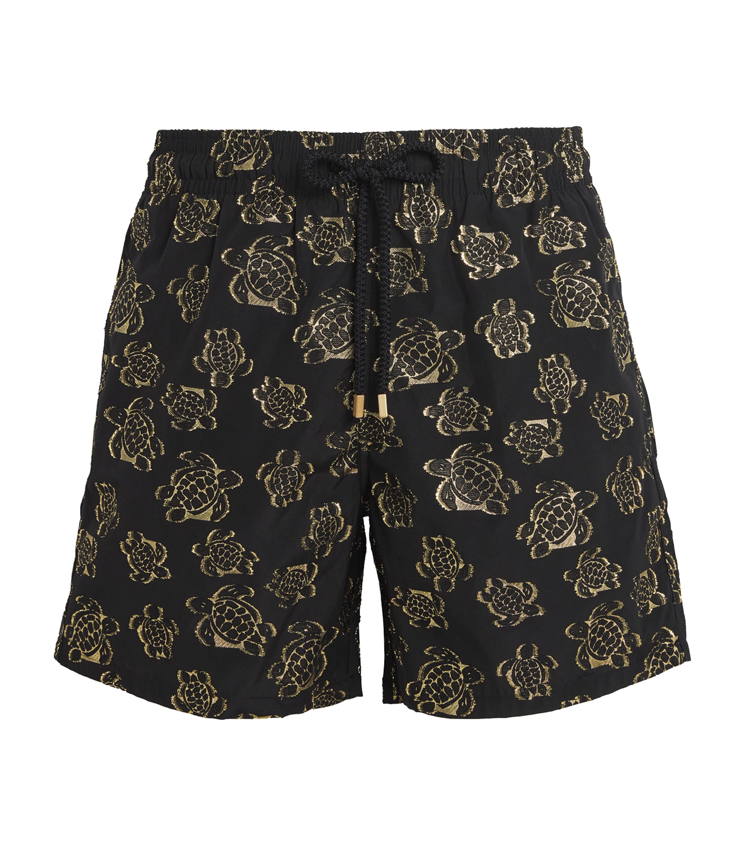 Turtle Embroidered Moopea Swim Shorts 990-BLACK Image 1