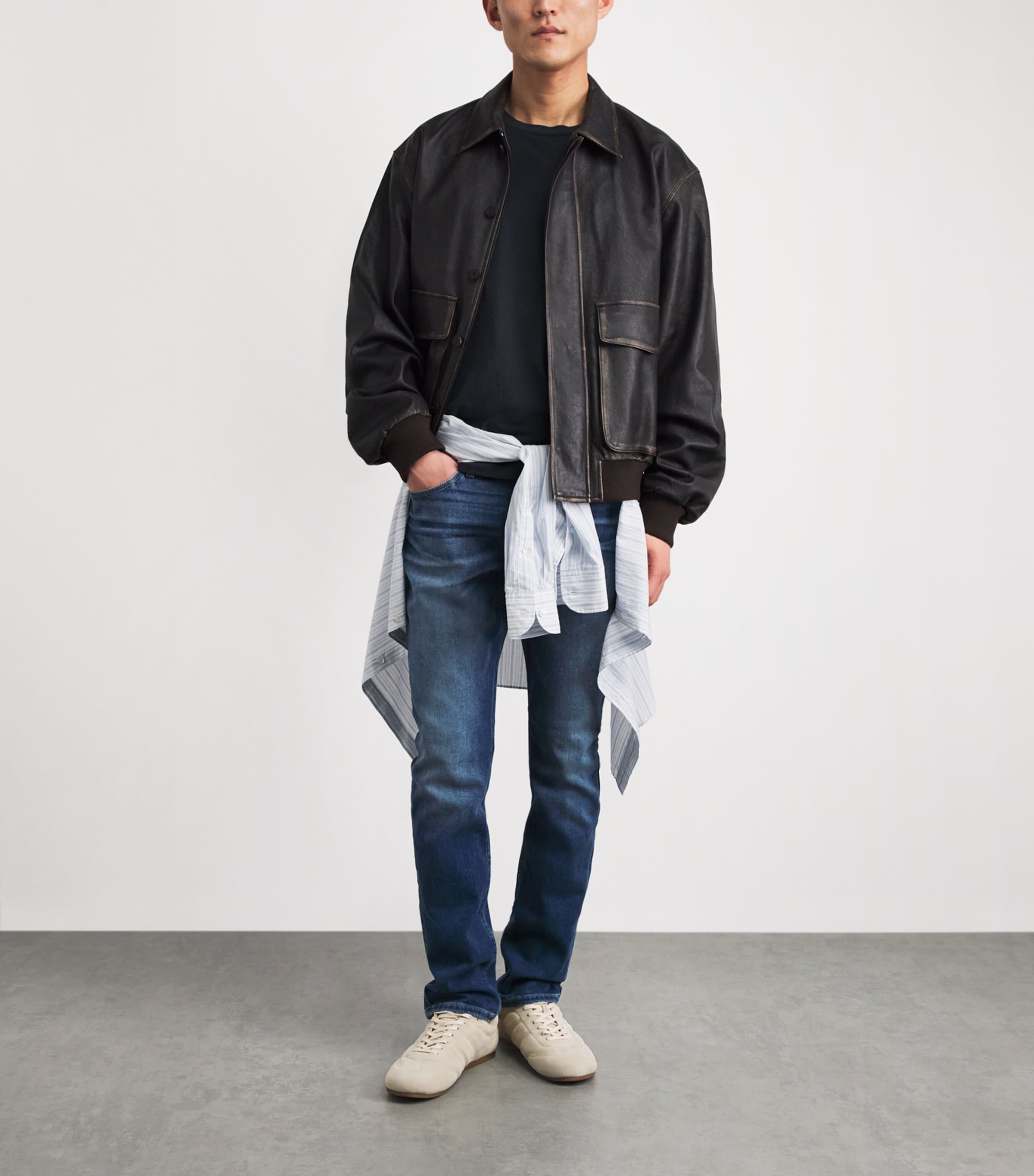 PAIGE Mens Lennox Slim Jeans Milburn Image 2
