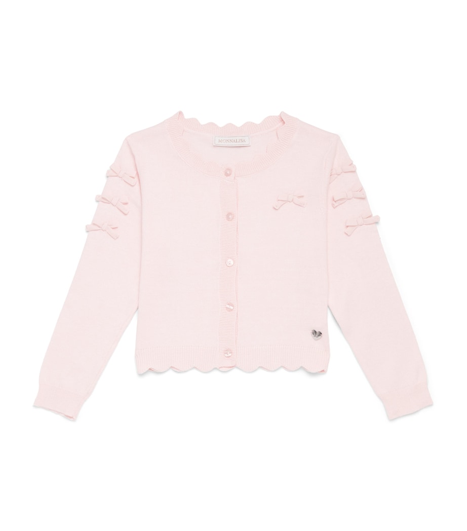 Monnalisa Pink Cotton-Wool Bow Cardigan (6 Months - 6 Years) | Harrods US