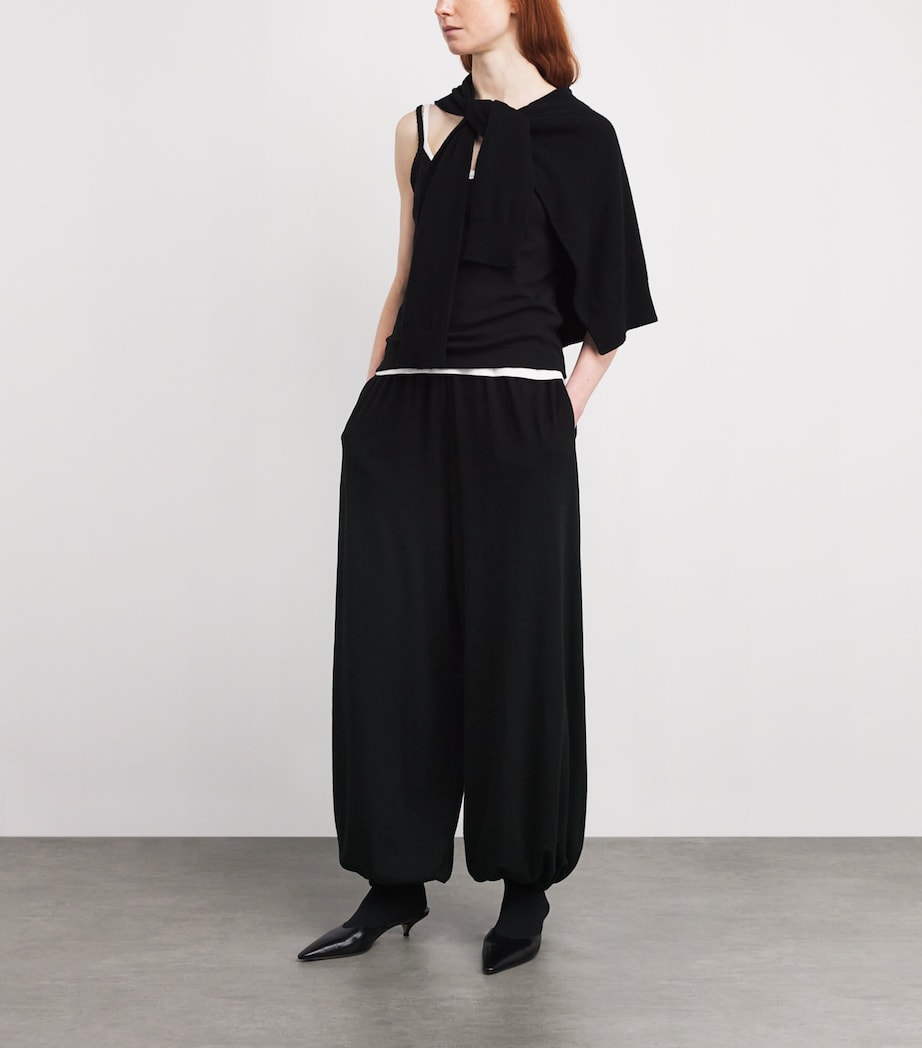 The Row Womens Fiamma Cotton-Silk-Cashmere Trousers Black Image 2