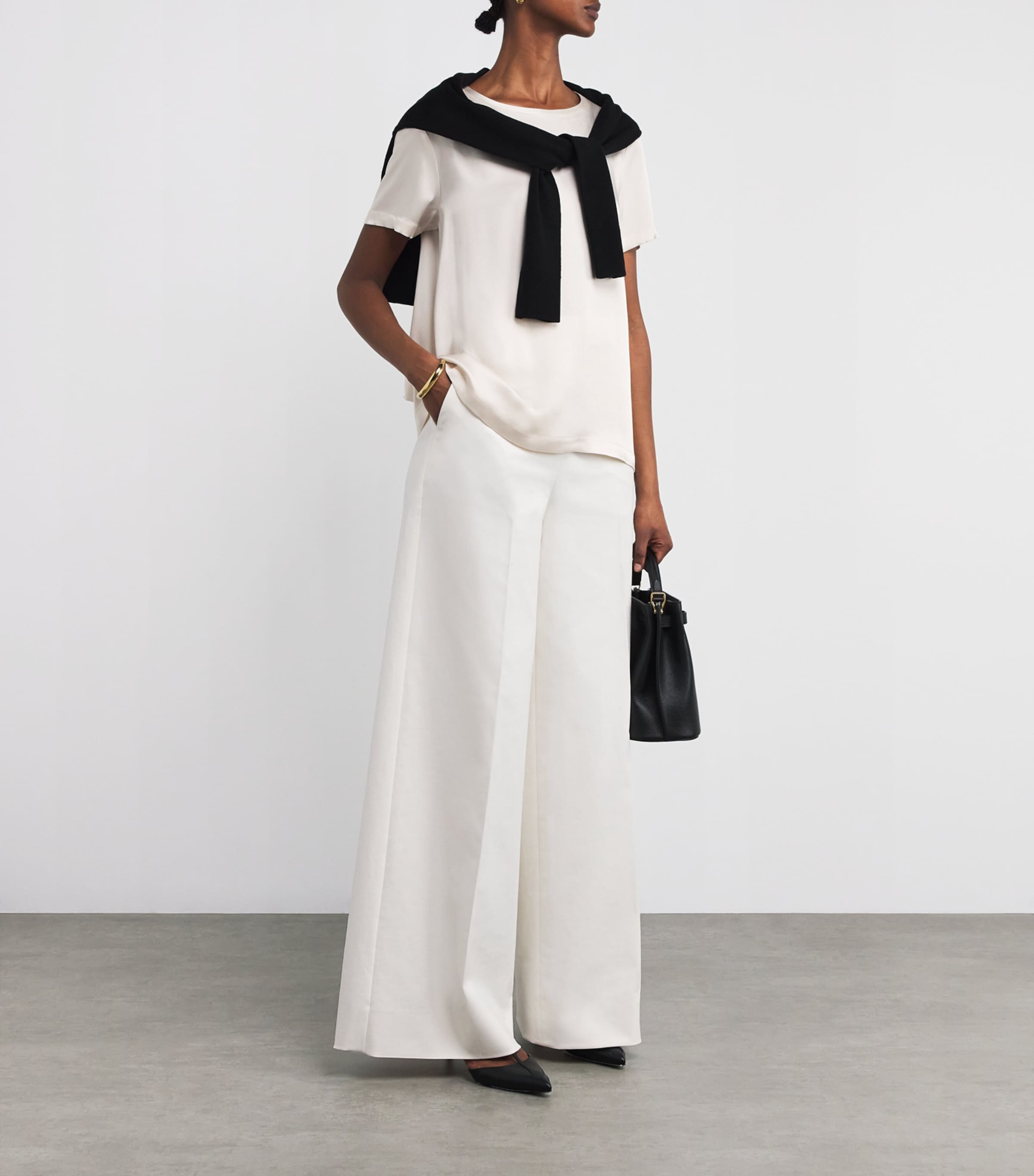 Satin T-Shirt BEIGE Image 2