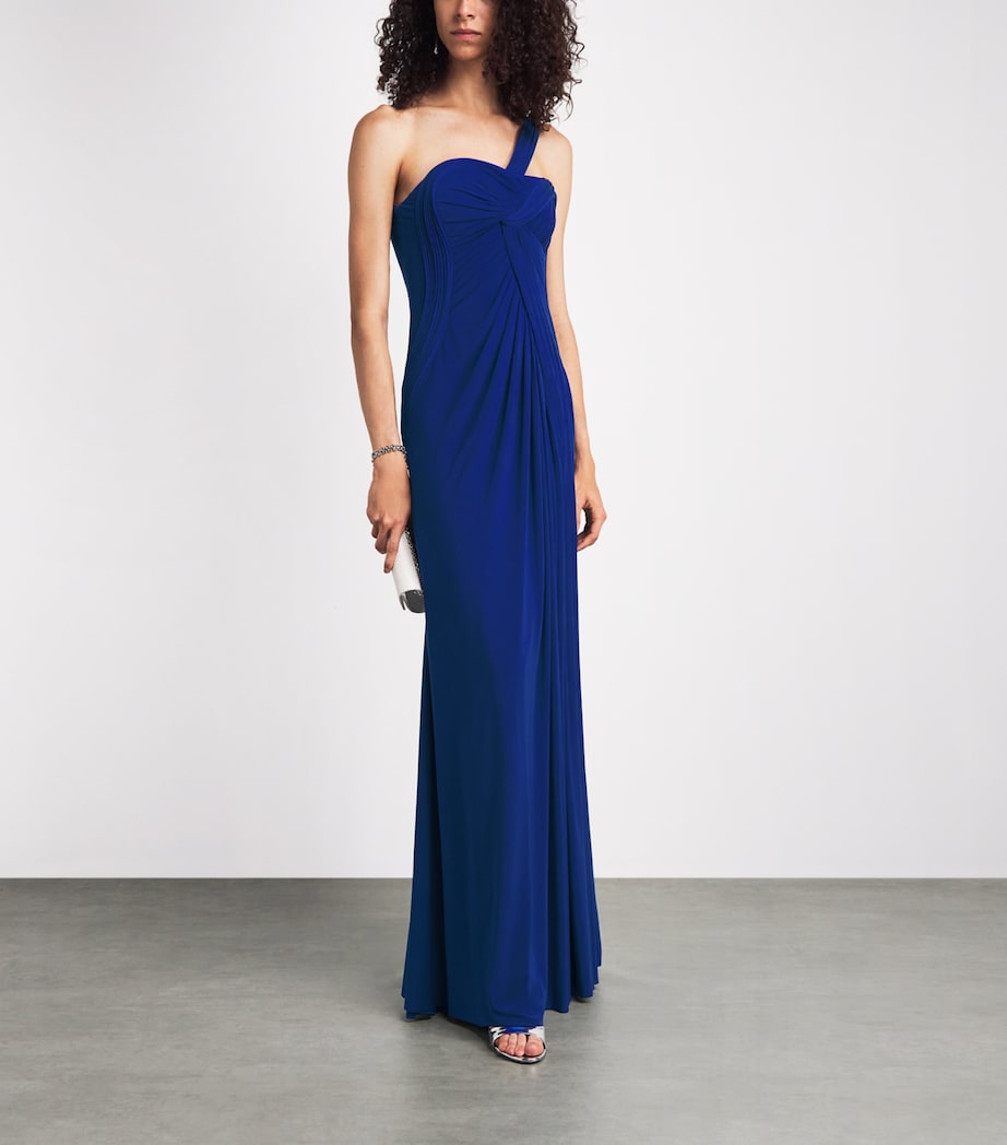 Gaurav Gupta Womens Intertwine Sculpt Aether Gown Ultramarine Blue Image 2