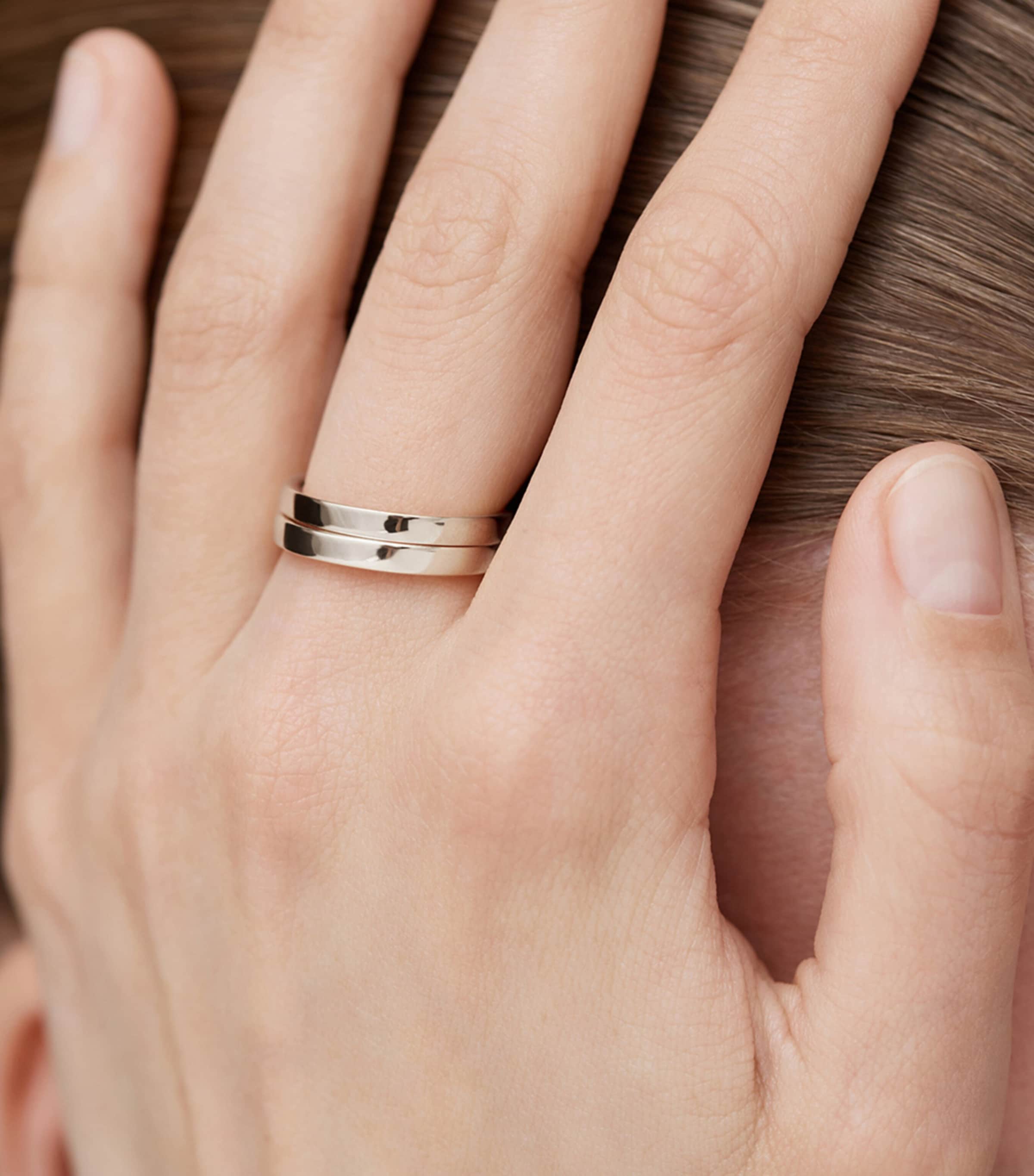 Monica Vinader Sterling Silver Essential Stacking Ring Silver Image 5