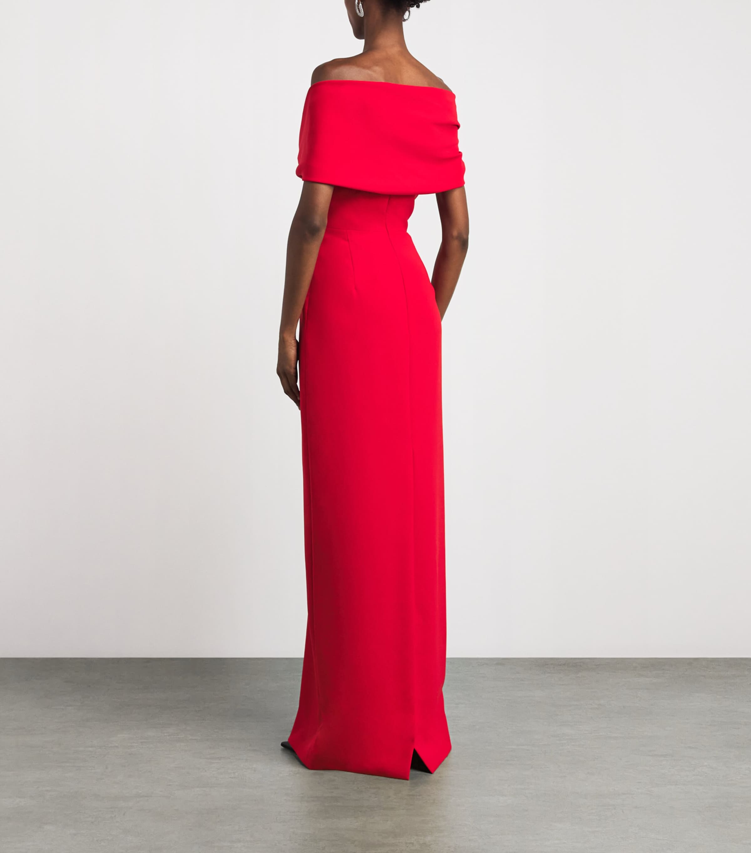 Carolina Herrera Womens Off-the-Shoulder Sofia Gown Red Image 4