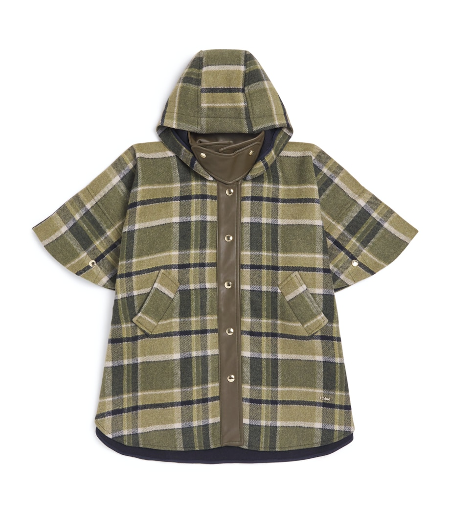 Check Hooded Coat (6-12 Years) CARREAUX Image 1