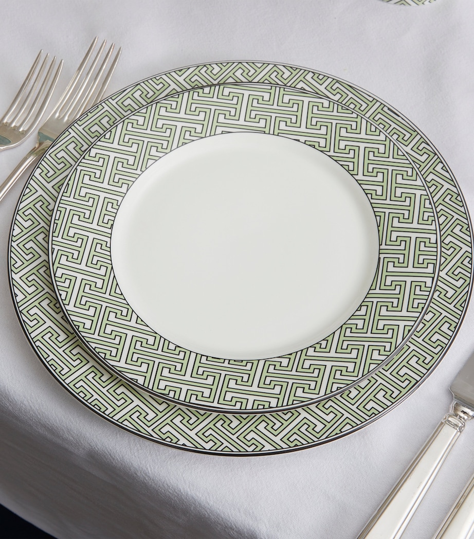 Set of 2 Maze Dinner Plates (26cm) GREEN Image 2