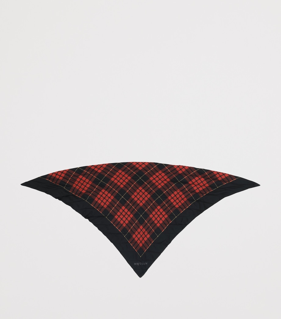 Silk Tartan Triangle Scarf 1074 Image 3