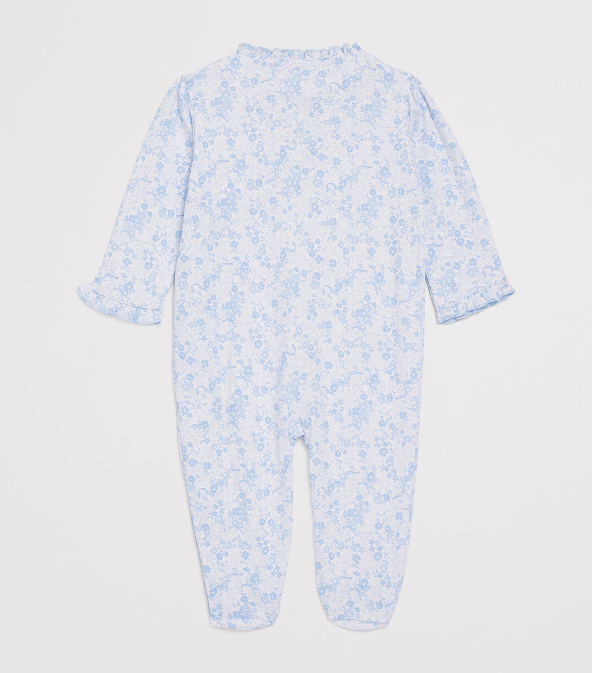 Kissy Kissy Pima Cotton Old English Roses All-In-One (Newborn-12 Months) Blue Image 2