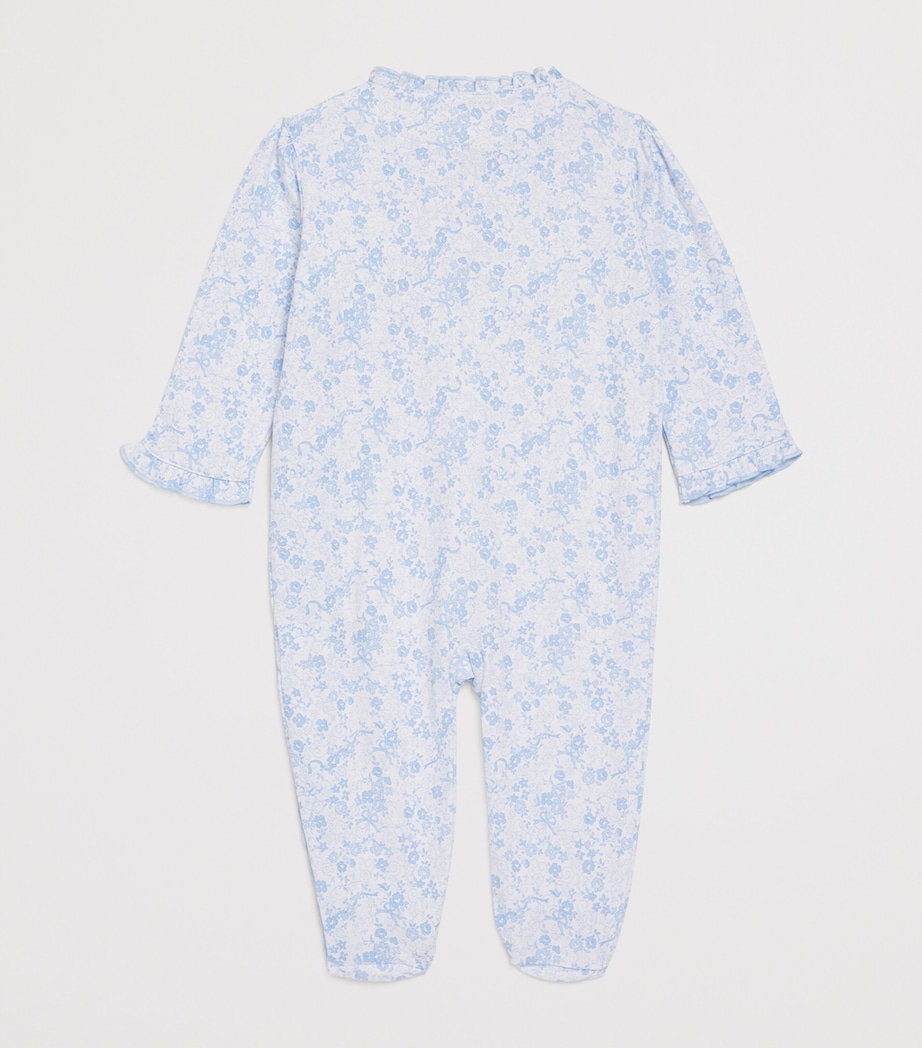 Pima Cotton Old English Roses All-In-One (Newborn-12 Months) K480LIGHT BLUE Image 2