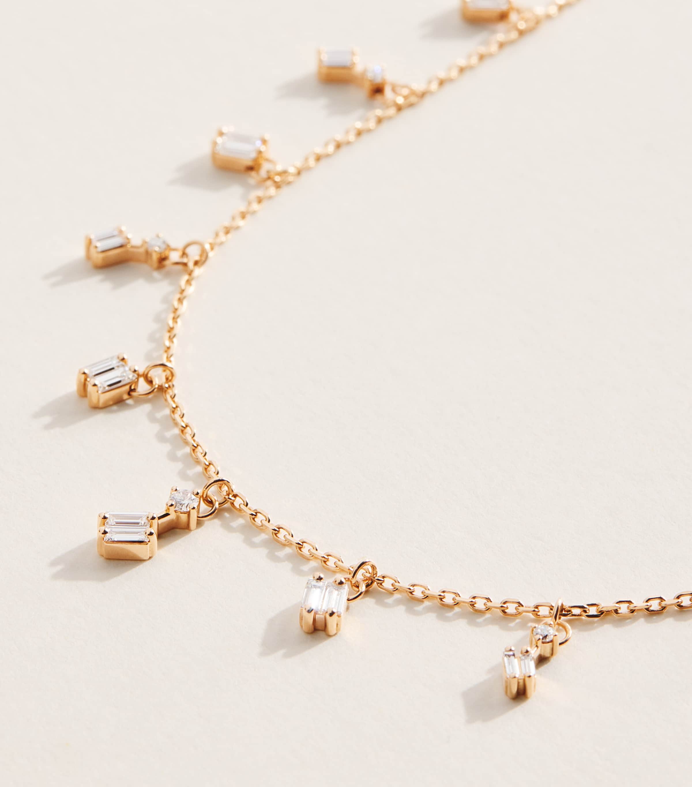 Suzanne Kalan Rose Gold and Diamond Classic Cascade Necklace Rg/wd Image 4