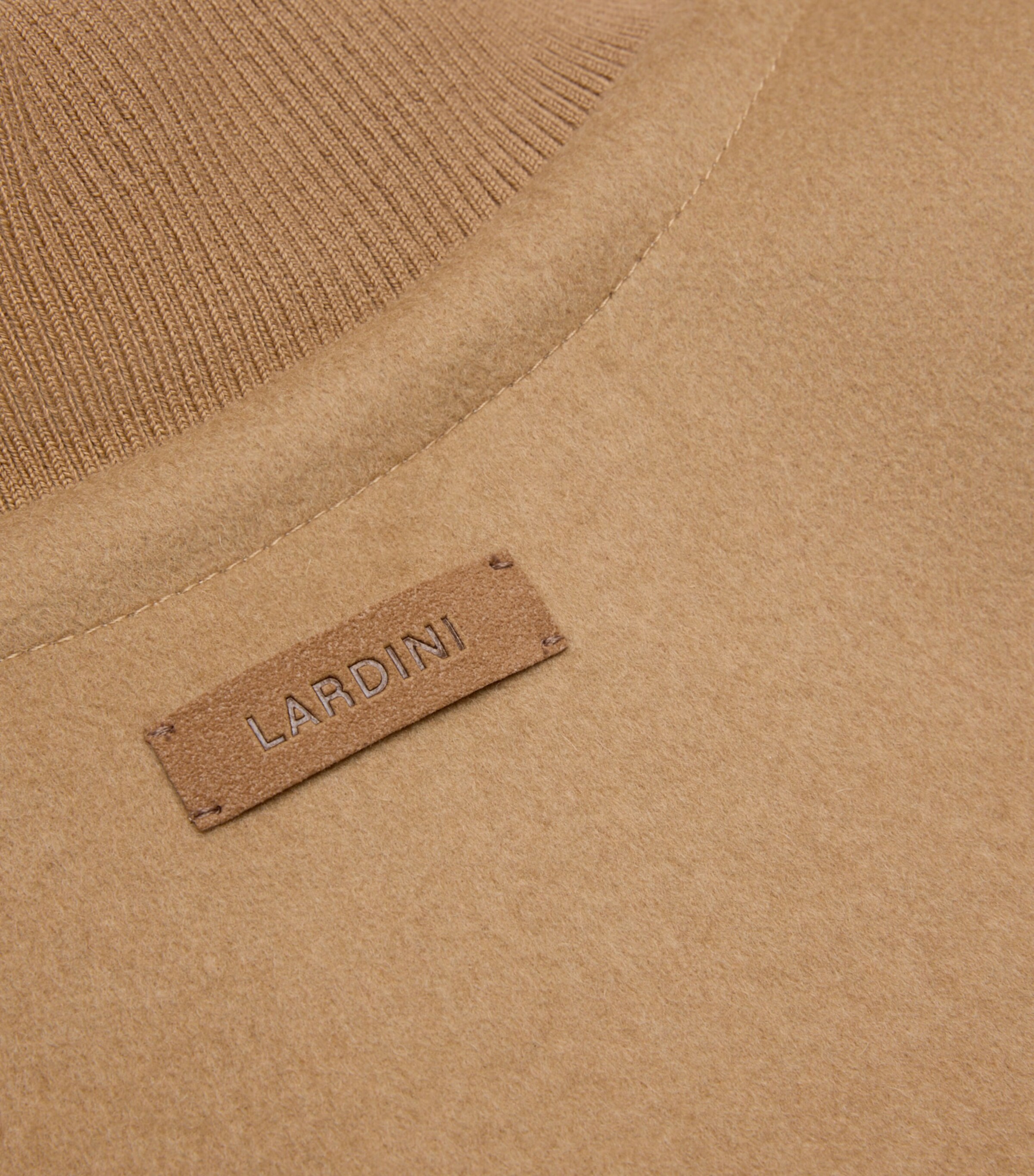 Lardini Mens Wool Zip-Fastened Gilet Beige Image 2