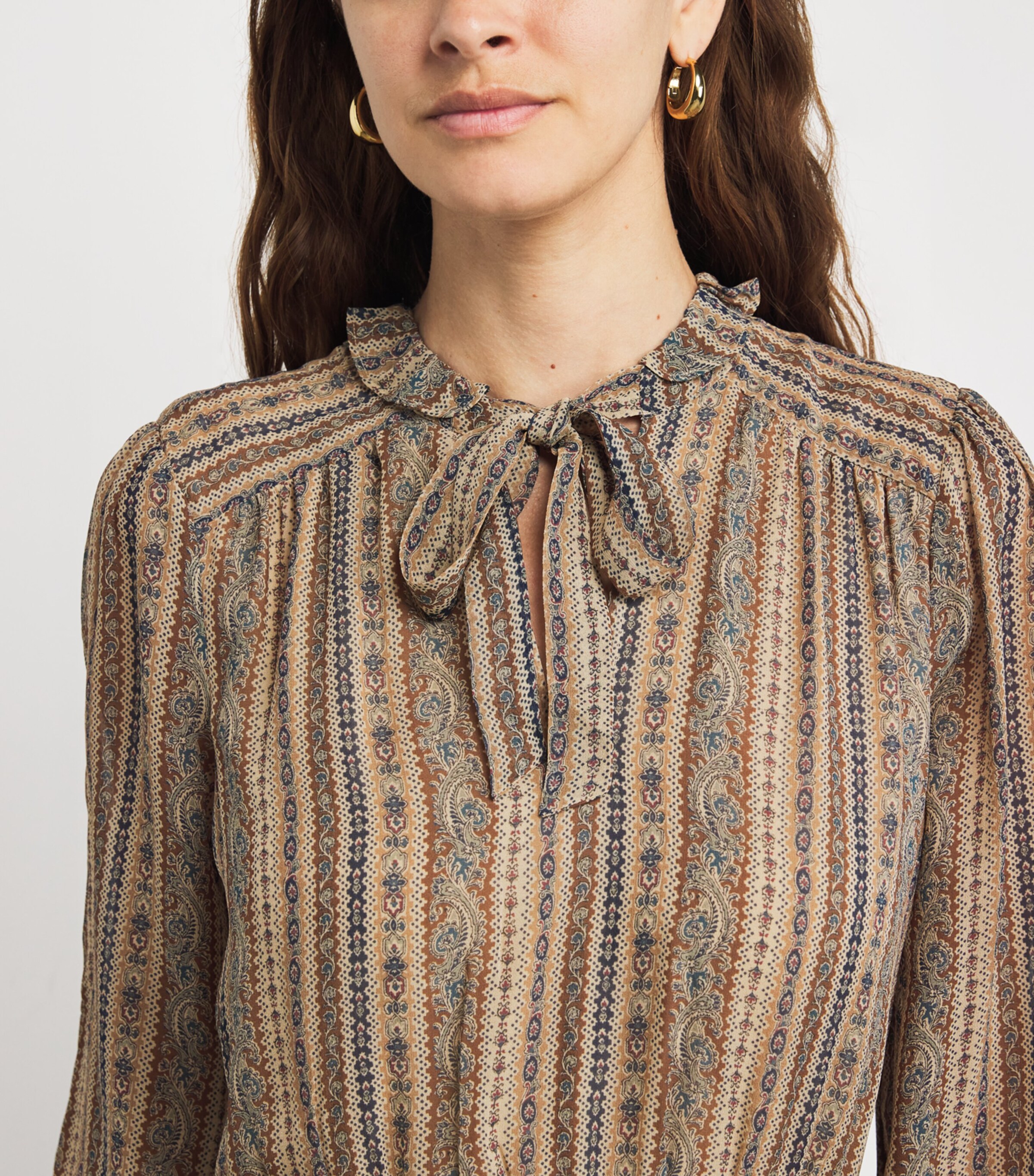 Silk Nantes Mini Dress BROWN MULTI Image 6