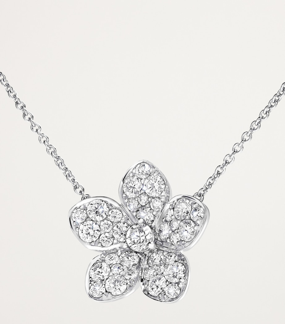 Graff White Gold and Diamond Wild Flower Necklace White Gold Image 3