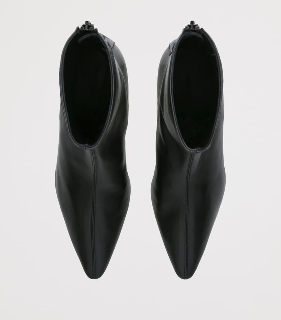 Leather Topo Heeled Boots 45 BLACK Image 4