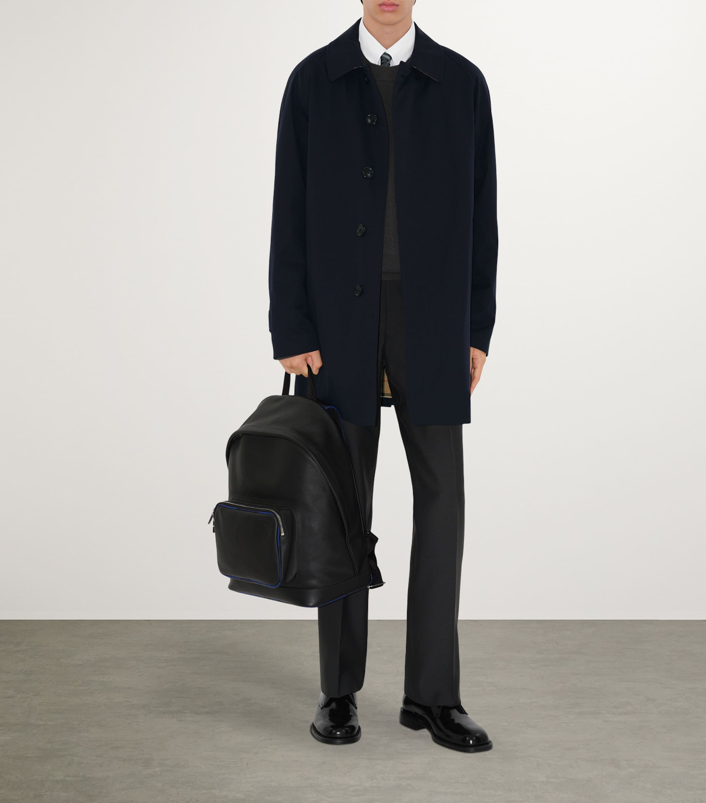 Short Camden Heritage Car Coat COAL BLUE Image 4