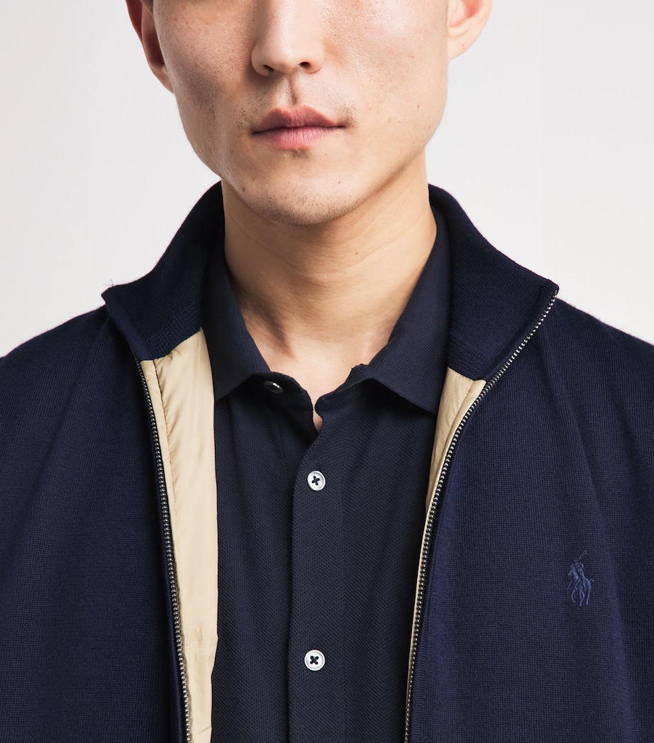 Polo Ralph Lauren Mens Cotton Honeycomb Shirt Aviator Navy Image 3