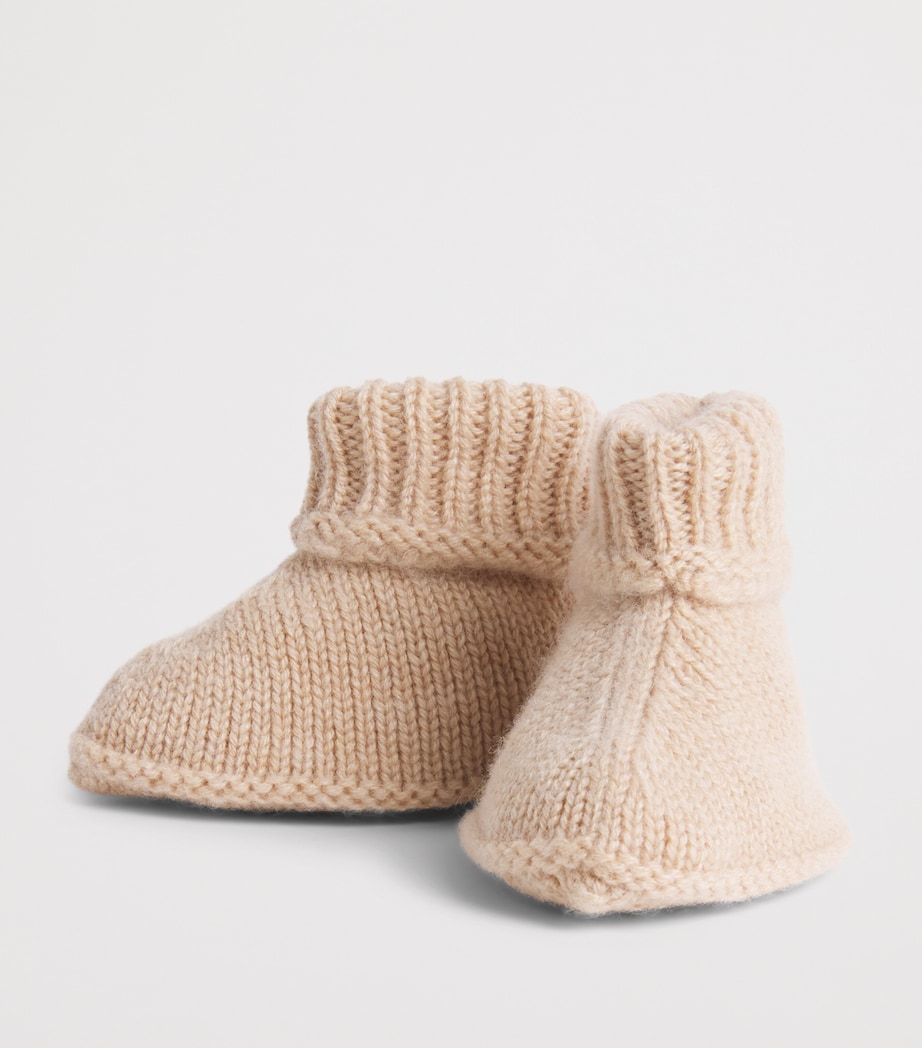 Rosie Sugden Cashmere Booties (0-12 Months) Camel/blusher Image 2