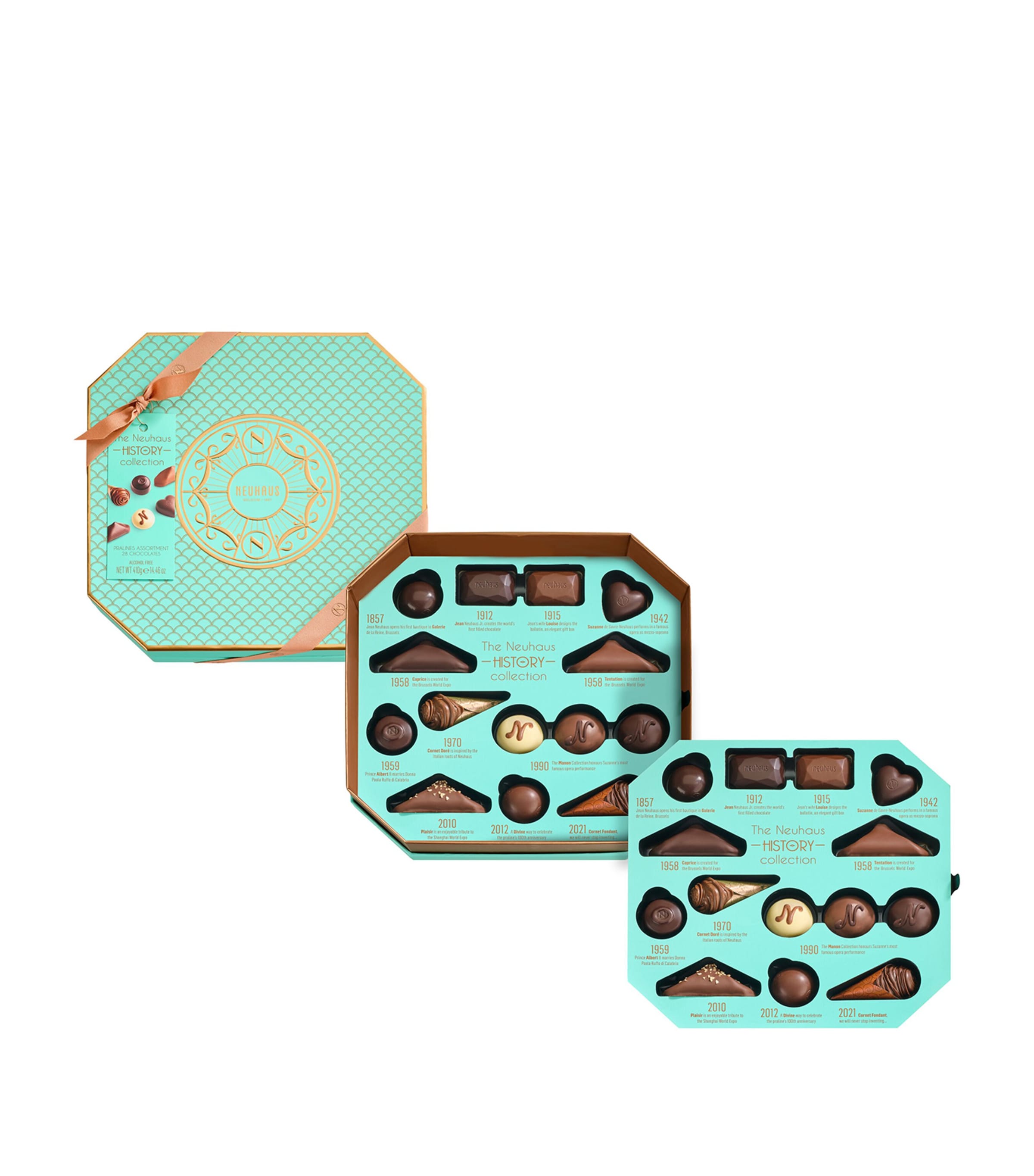 Milk, White and Dark Chocolate 28-Piece History Collection (410g) NO COLOUR Image 2