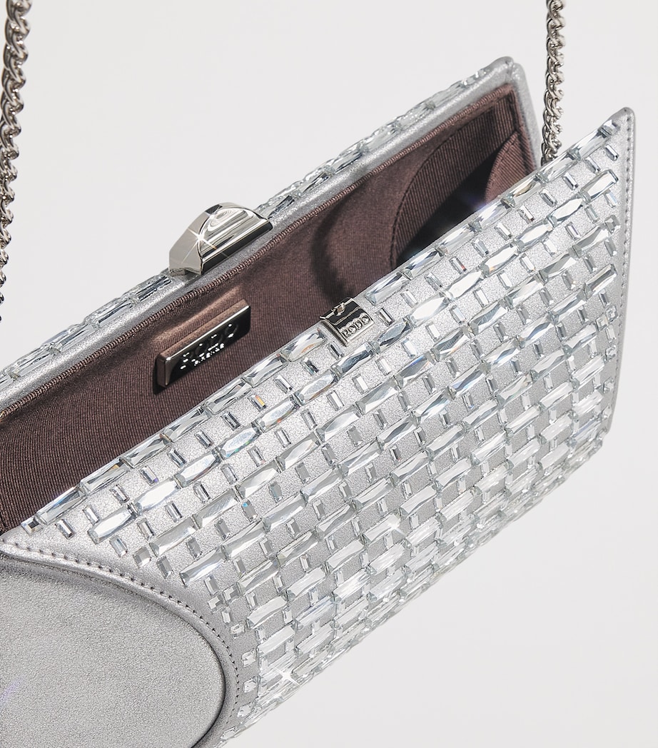 Satin Embellished Tube Plus Clutch Bag 0099 SILVER Image 4