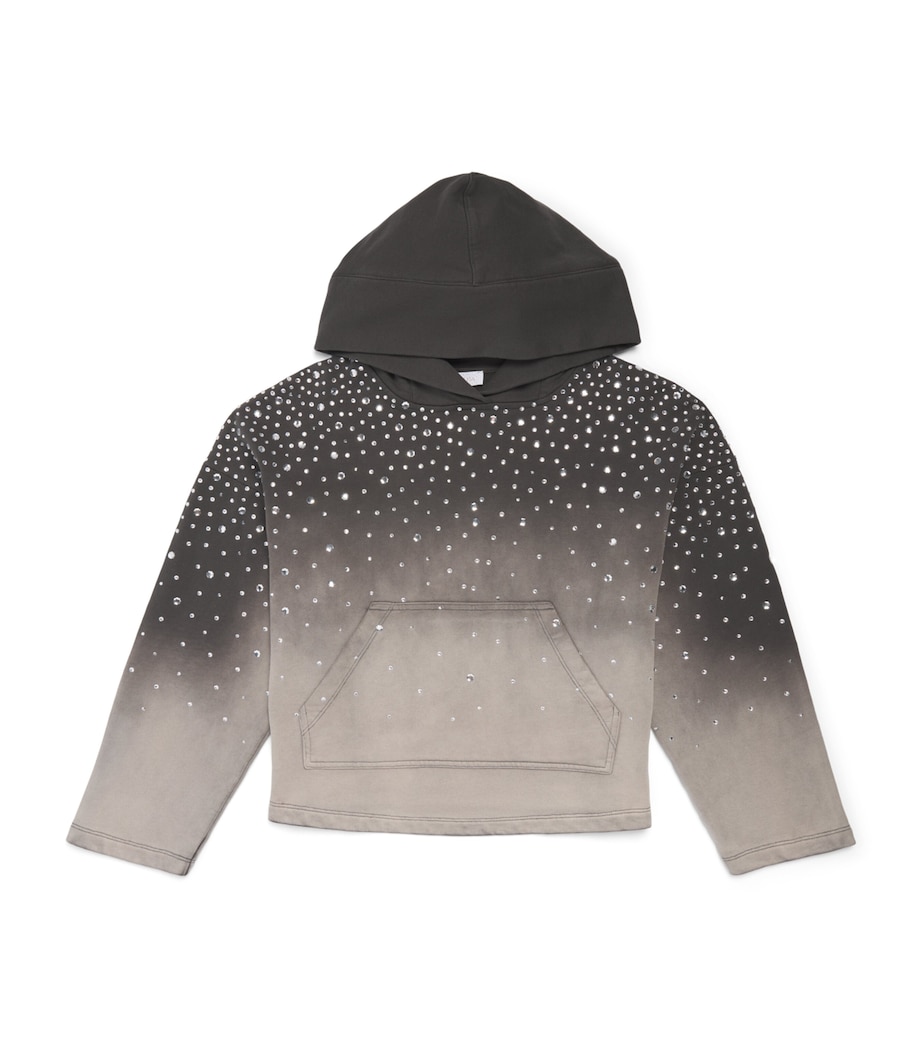 Monnalisa Degradé Rhinestone-Embellished Sweatshirt (8-12 Years) Grigio Antracite Image 1
