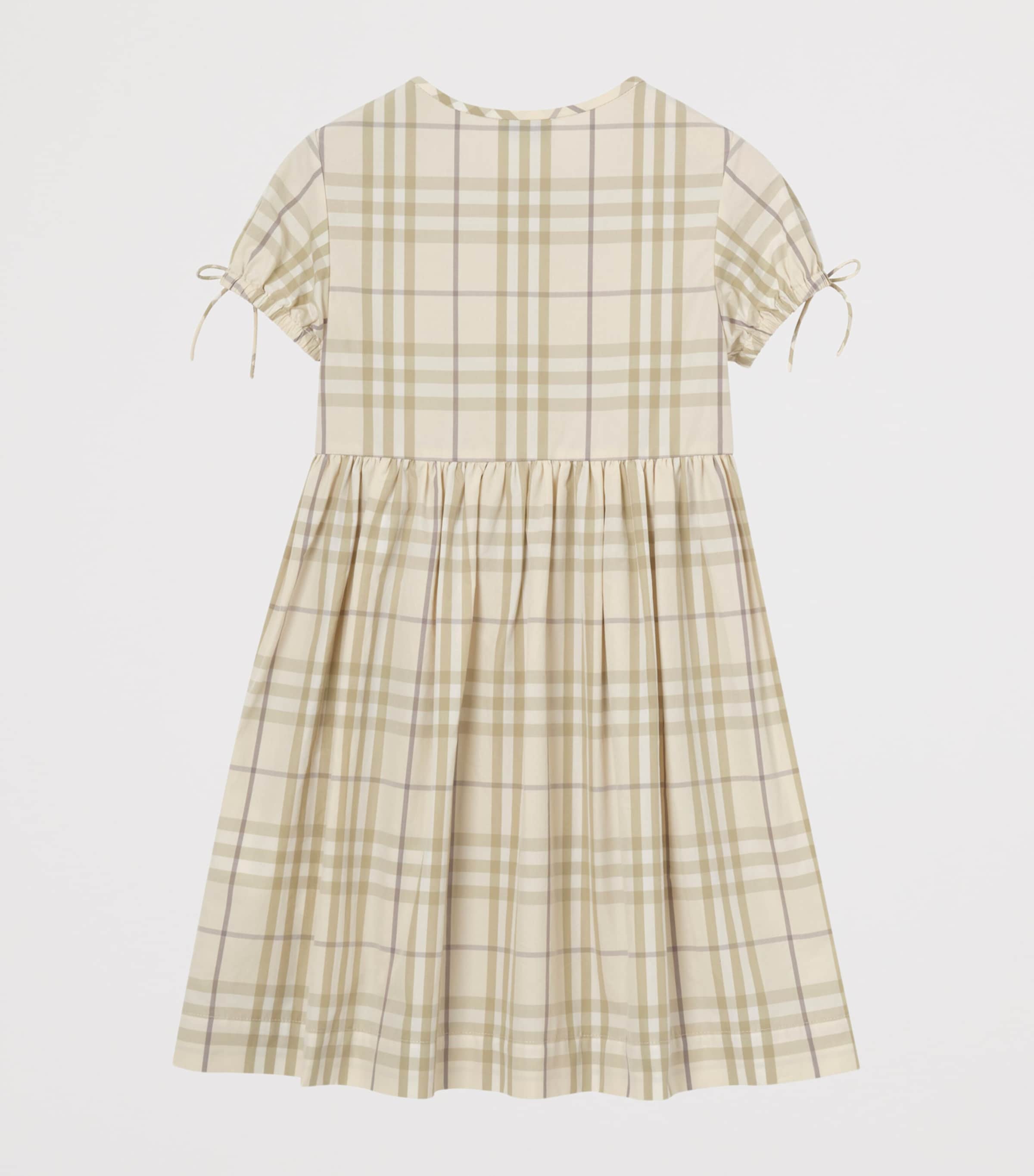 Burberry Kids Cotton Check Dress (14 Years) Sesame Beige Ip Chk Image 2