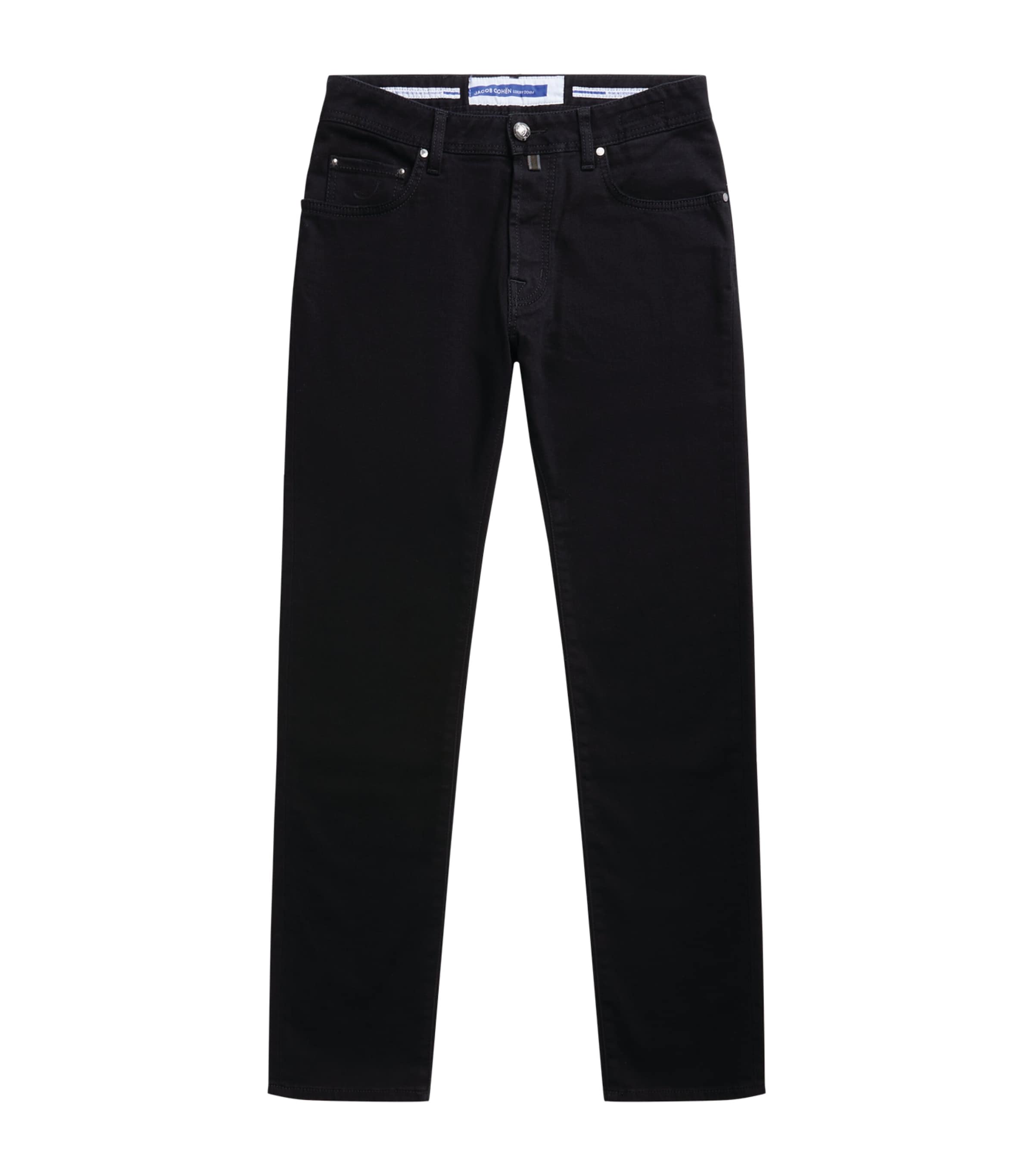 Shop Jacob Cohen High-rise Slim Jeans In Black
