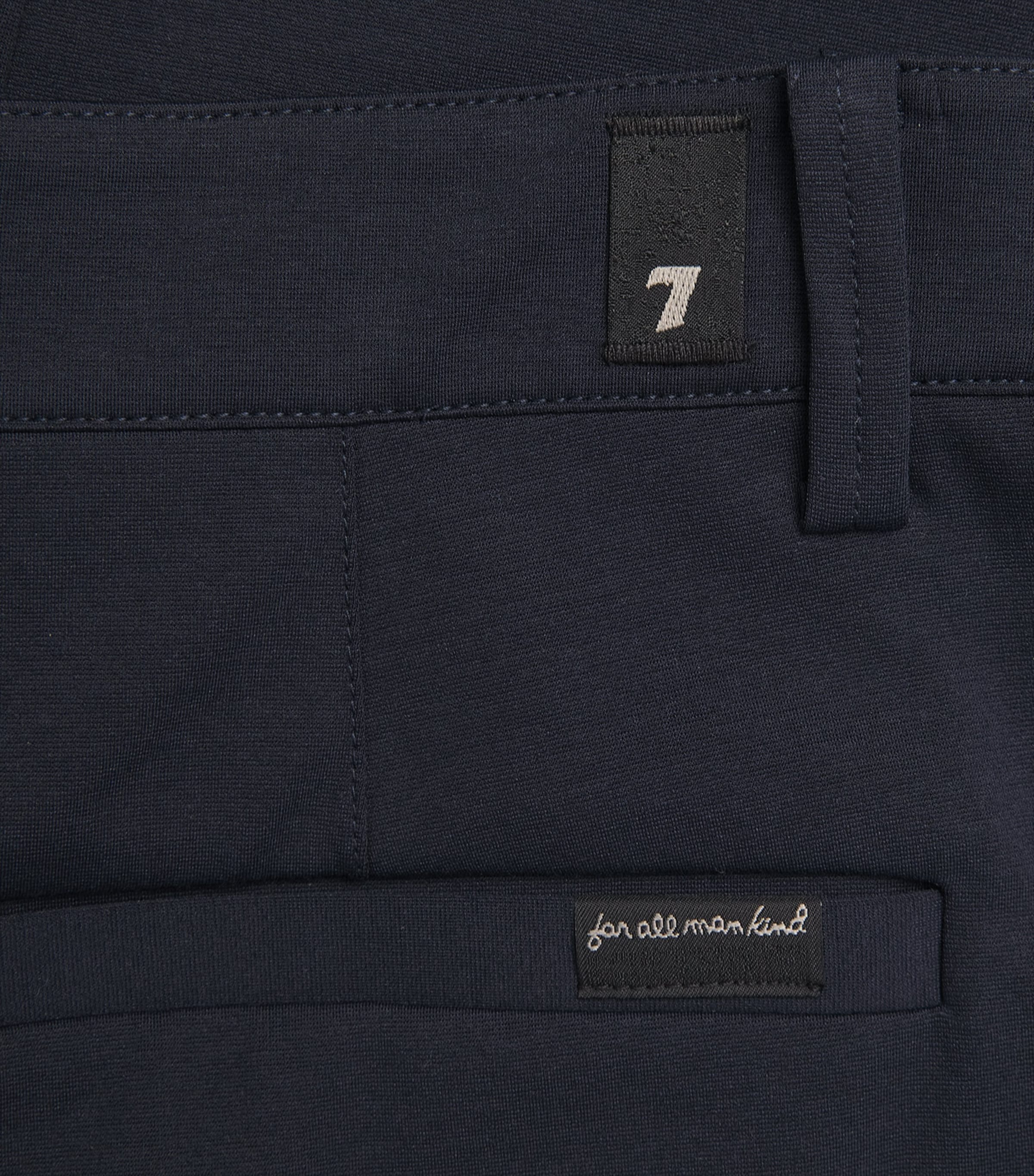 7 For All Mankind Mens Pleated Straight Trousers Blue Image 6