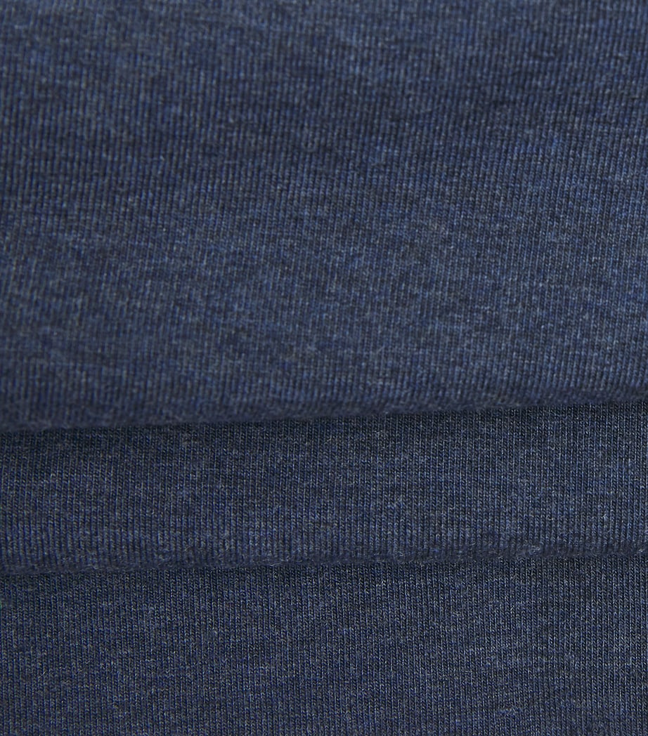 Zimmerli Mens Lyocell-Blend Soft Lounge T-Shirt Blue Melange Image 6