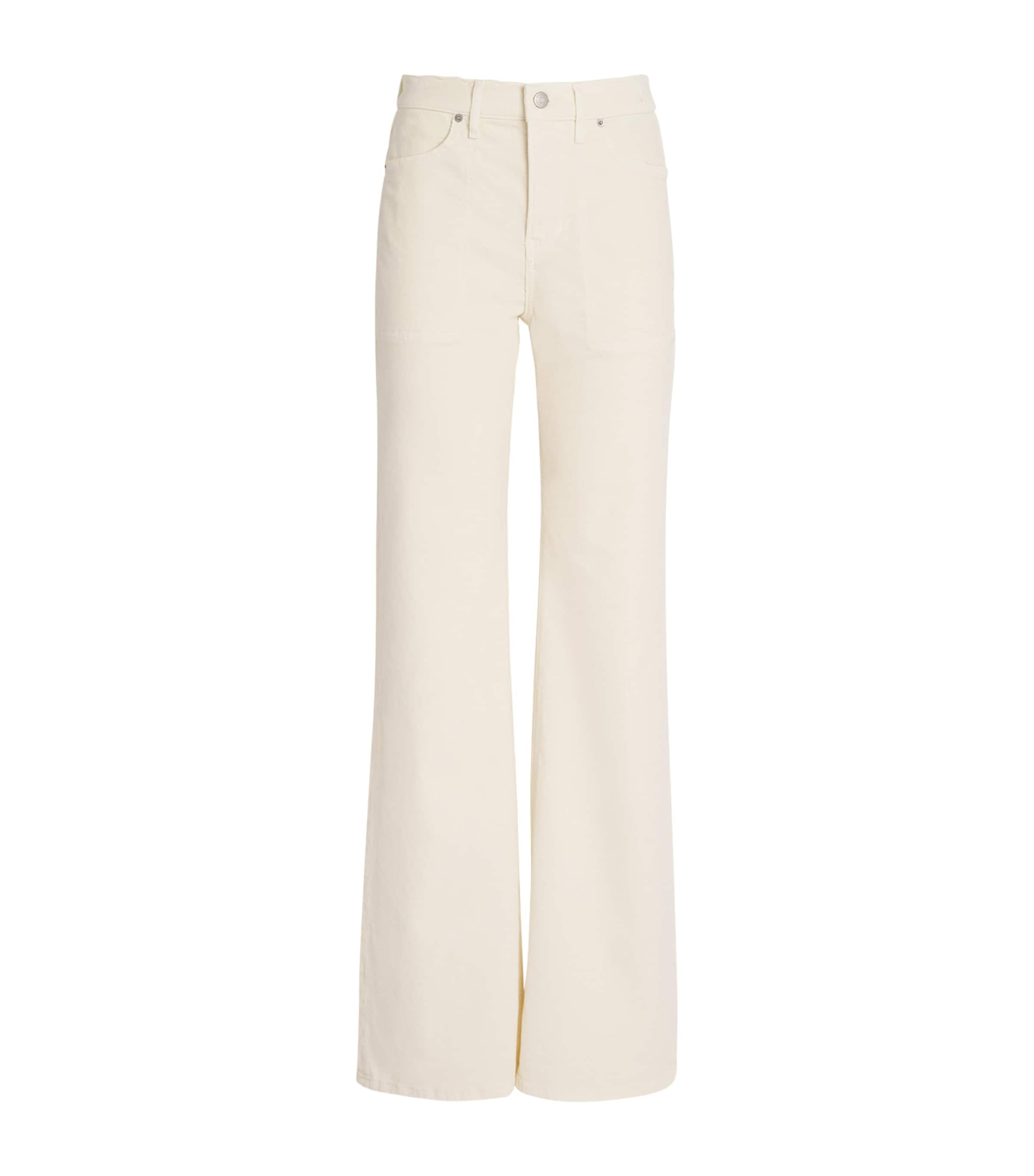 Veronica Beard Cotton-blend Corduroy Jeans In Ivory