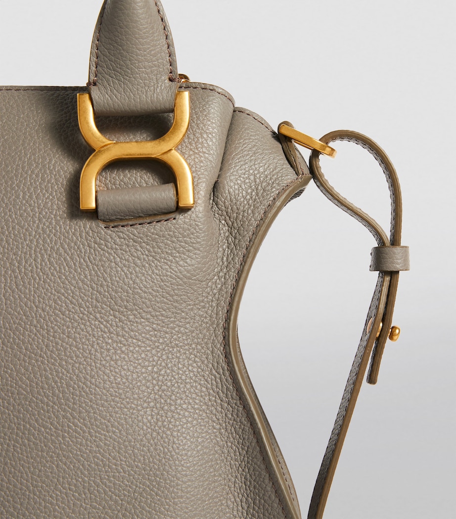 Chloé Leather Marcie Top-Handle Bag Cashmere Grey Image 3