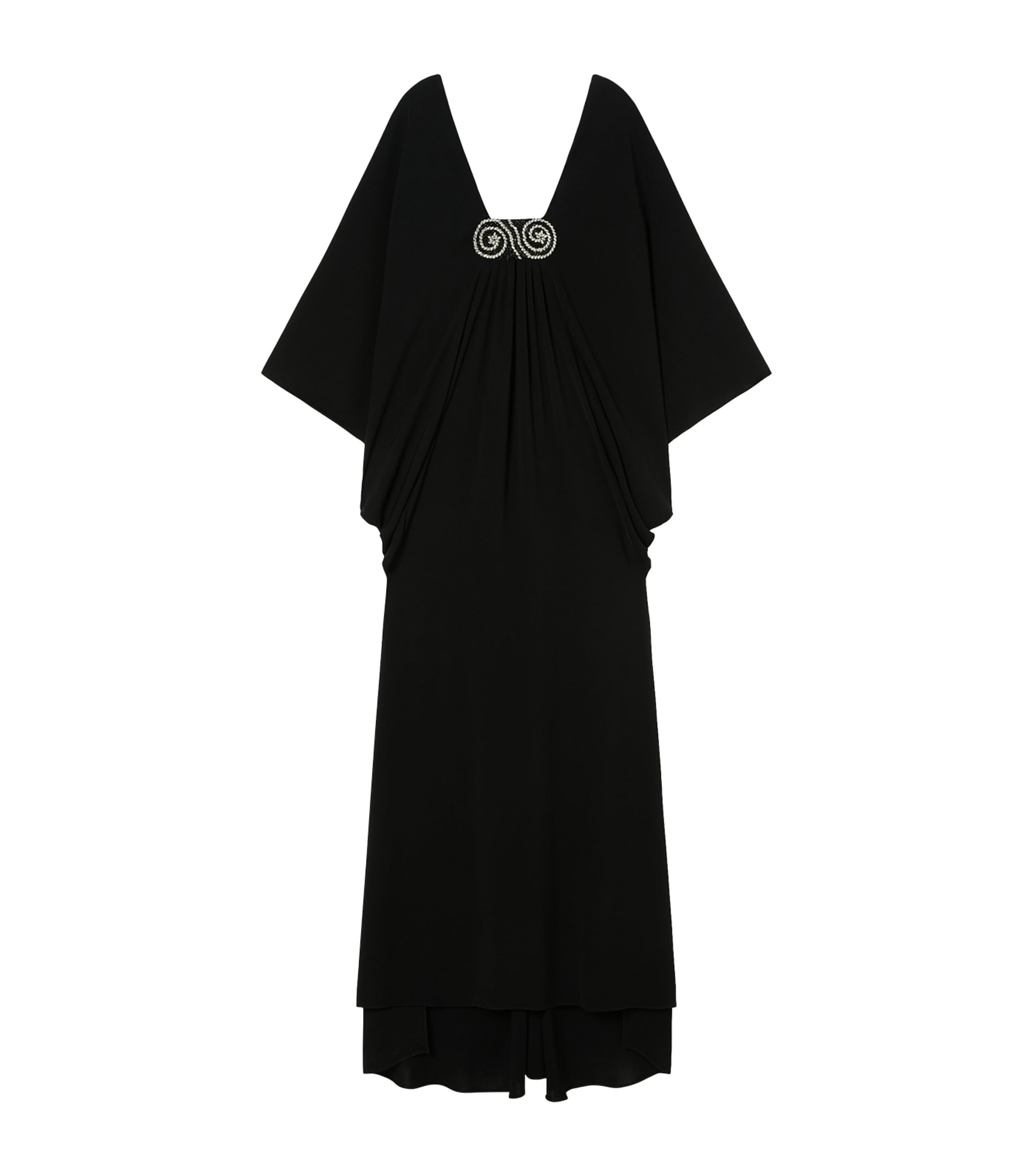 Crepe Embellished Maxi Dress BLACK Image 1