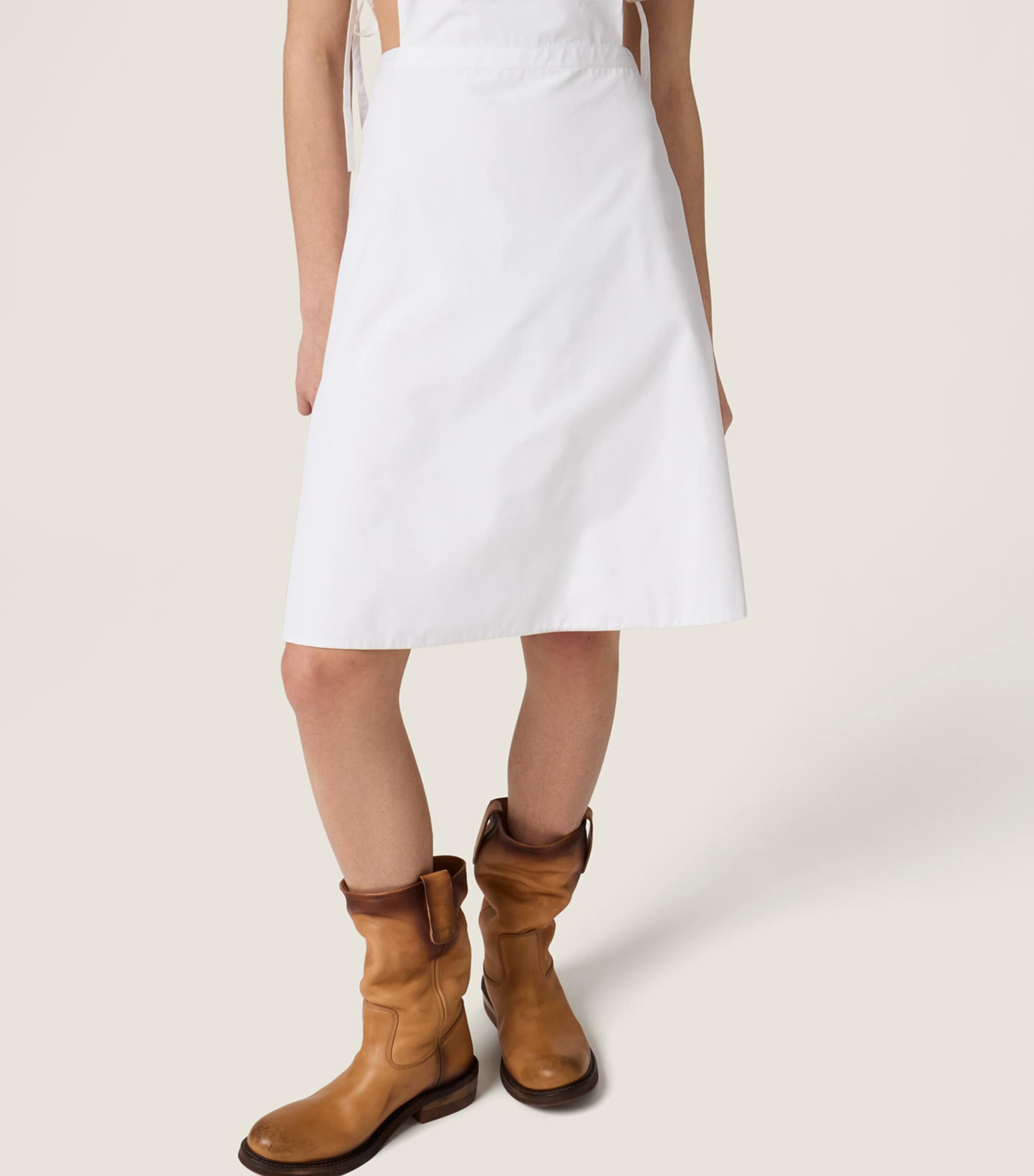 Miu Miu Womens Cotton Poplin Apron White Image 6
