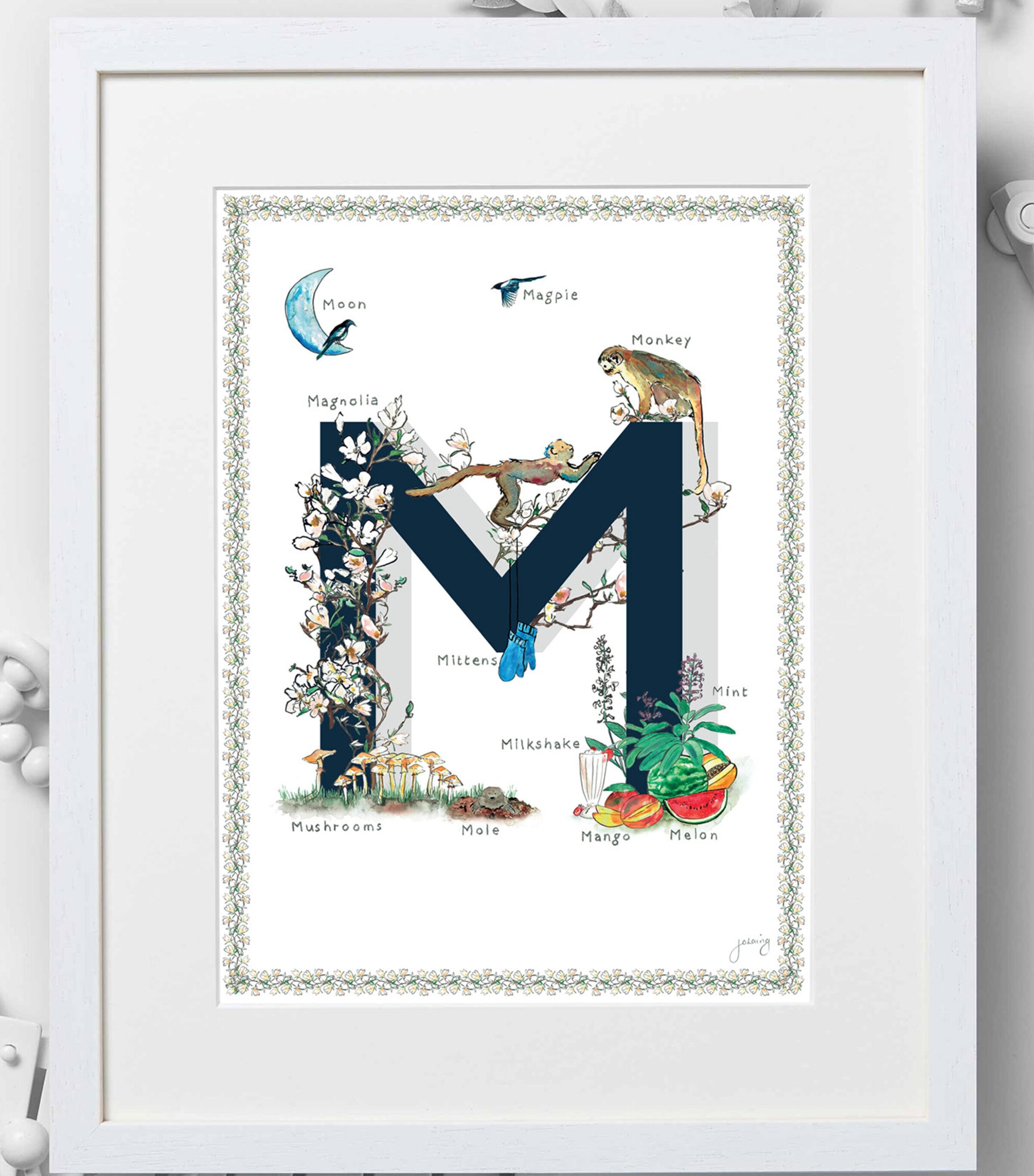 A4 Letter Print NAVY Image 2
