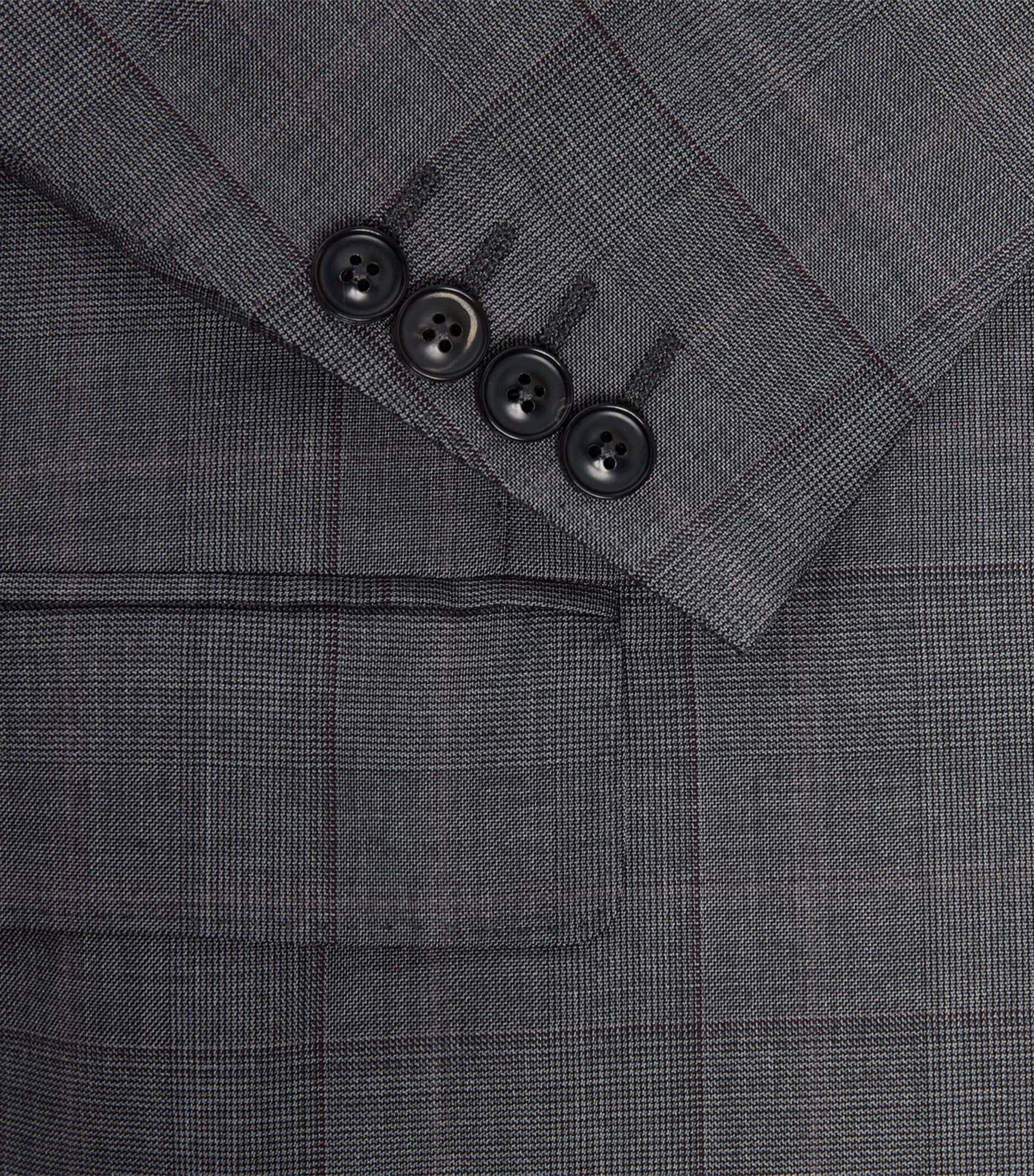 Canali Mens Super 150’s Wool Check 2-Piece Suit Multi Image 7