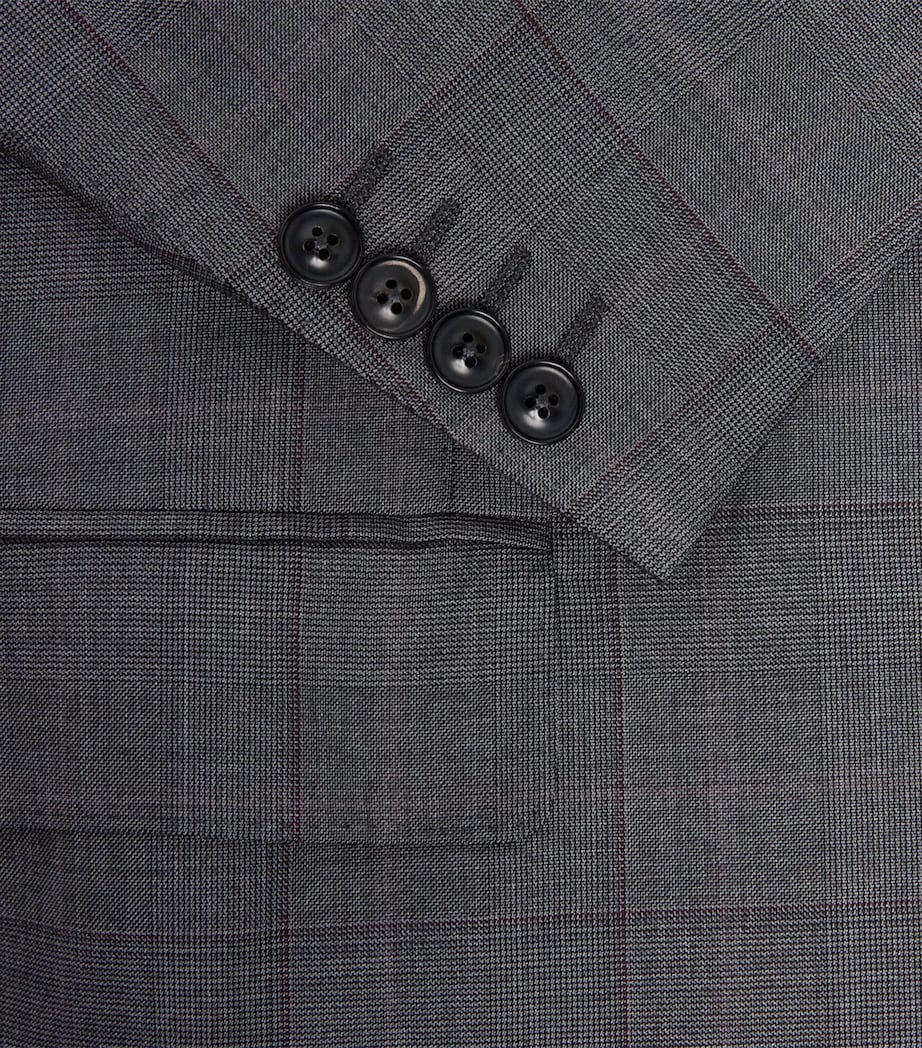 Canali Mens Super 150’s Wool Check 2-Piece Suit Multi Image 7