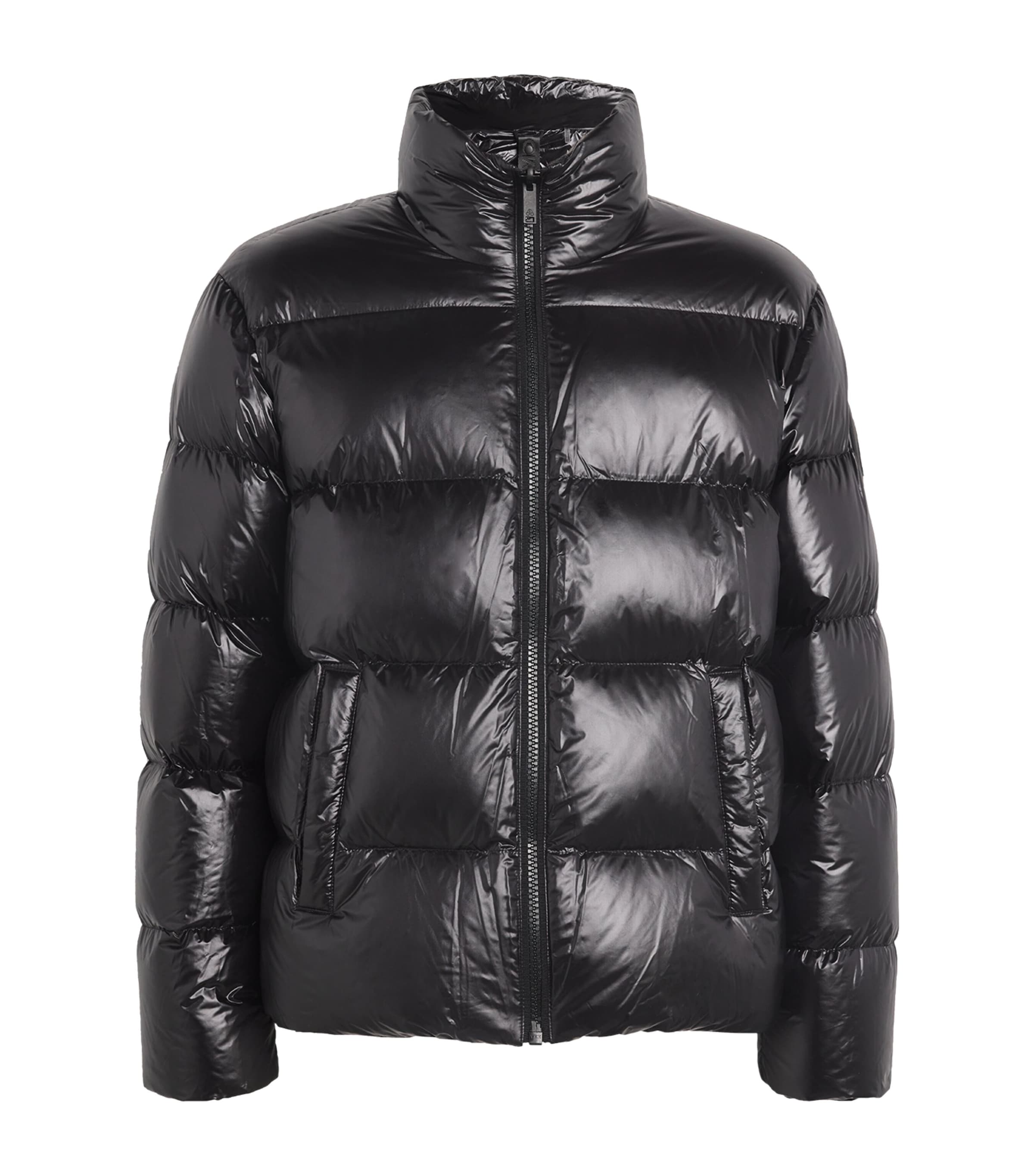 Moose Knuckles Ings Shiny Puffer Shell-down Jacket In Black