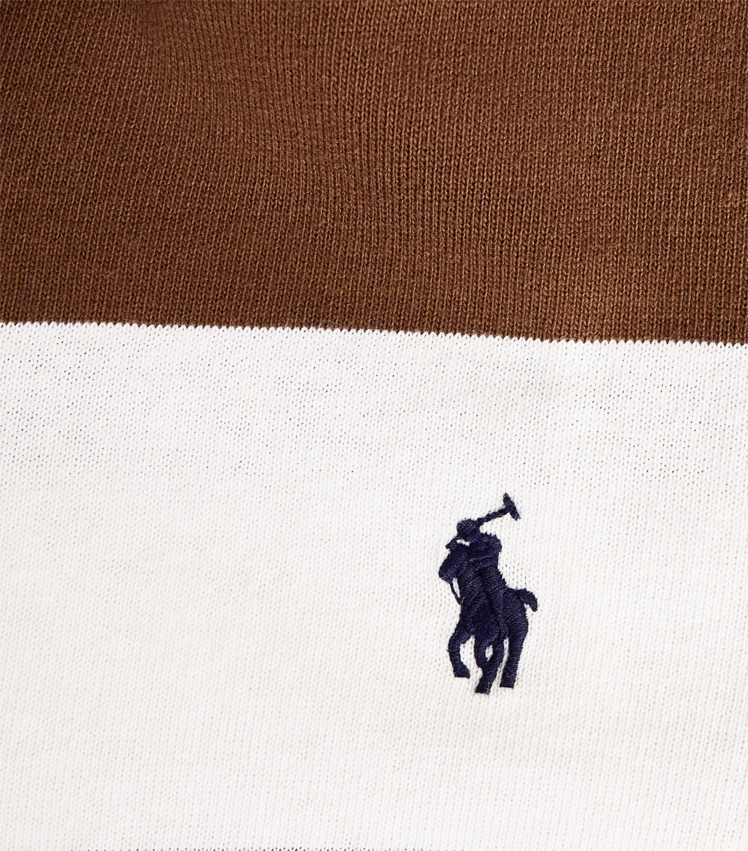 Polo Ralph Lauren Mens Cotton Stripe Rugby Shirt Pale Rsset/trphy Crm Image 6