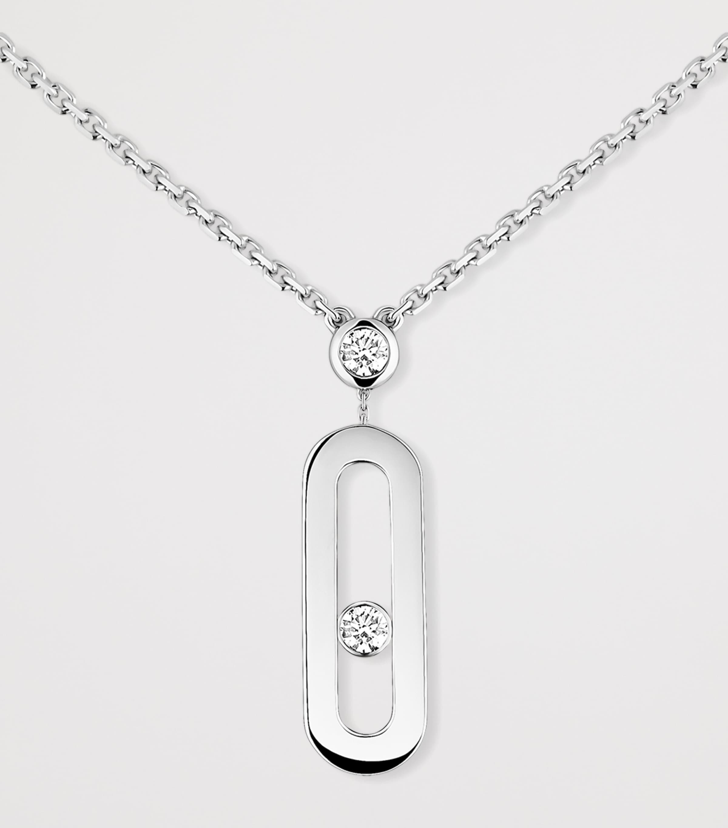 Messika Move Uno White Gold and Diamond Necklace (0.13ct) White Gold Image 3