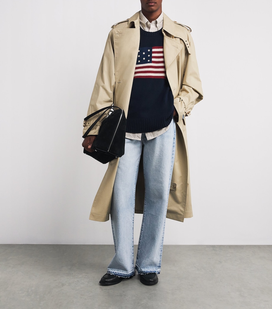 Wool-Cotton USA Sweatshirt BLUE Image 2