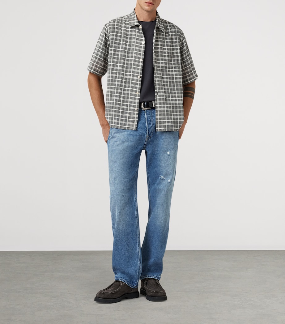 Organic Cotton Check Sandy Shirt EBONY GREY Image 3