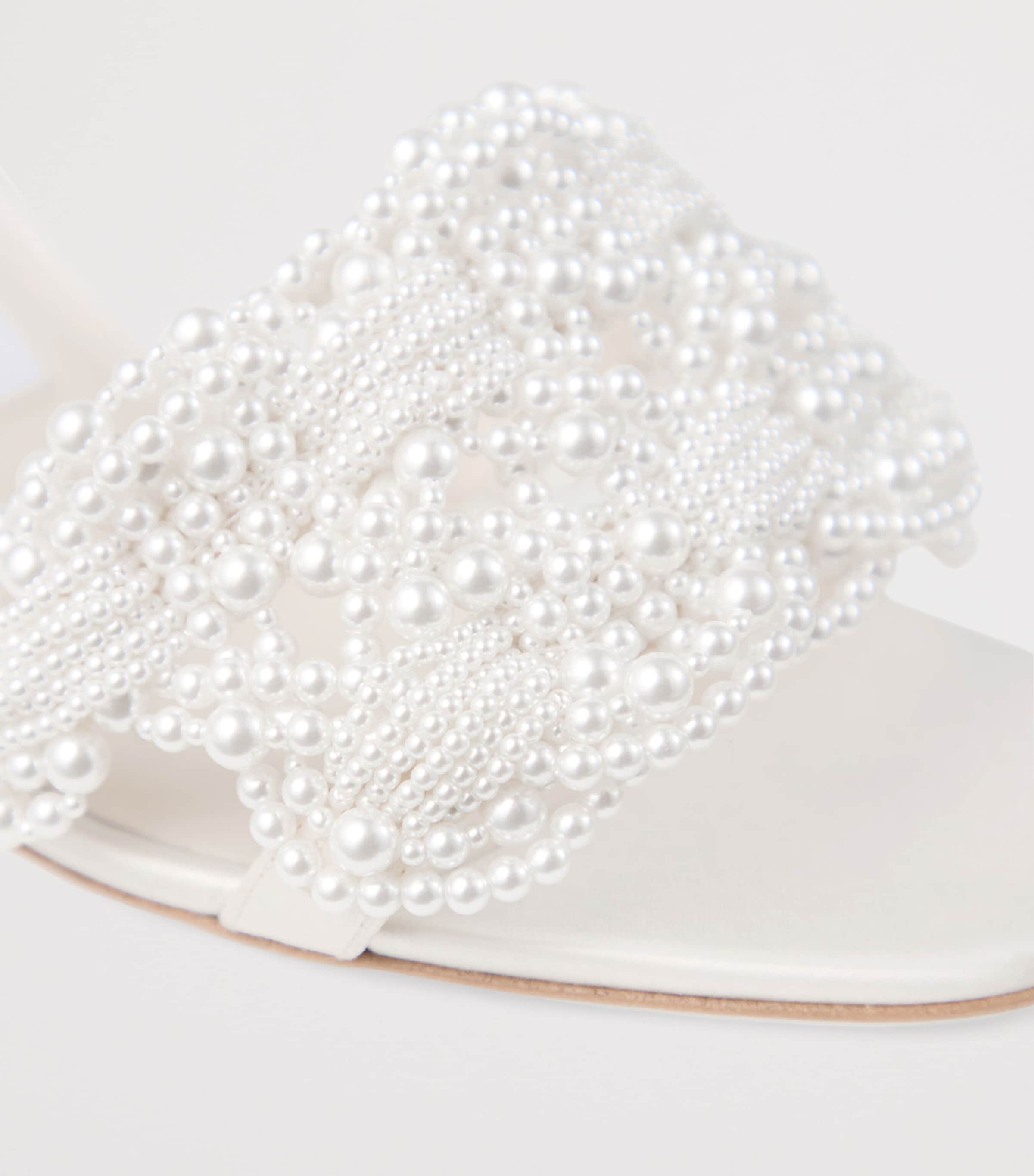 Cary 70 Satin Mules IVORY/WHITE Image 2