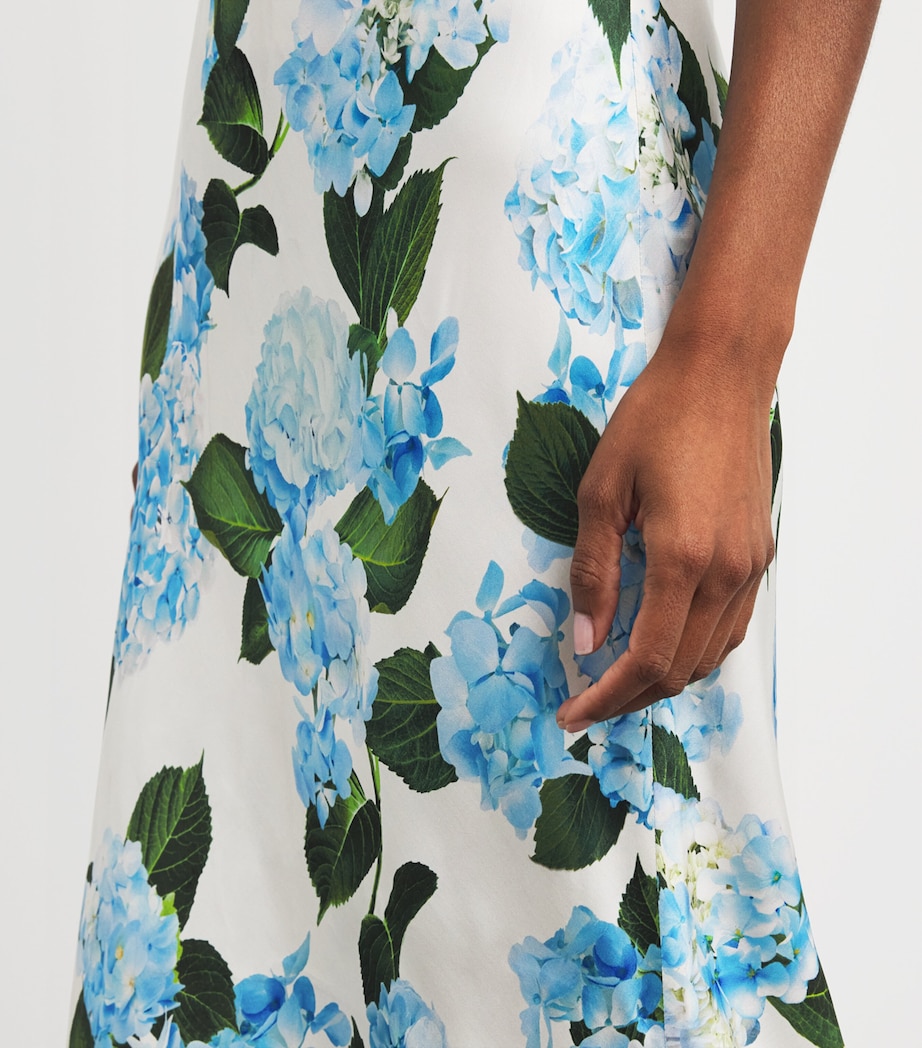 Floral Akiya Maxi Dress 61120HHX IVRY/LT BLE Image 6