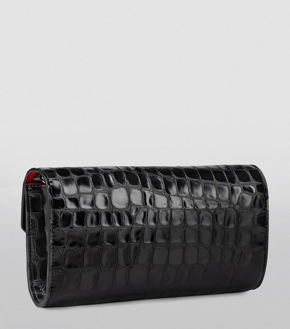 Loubi54 Croc-Embossed Leather Clutch Bag CM53 Image 3