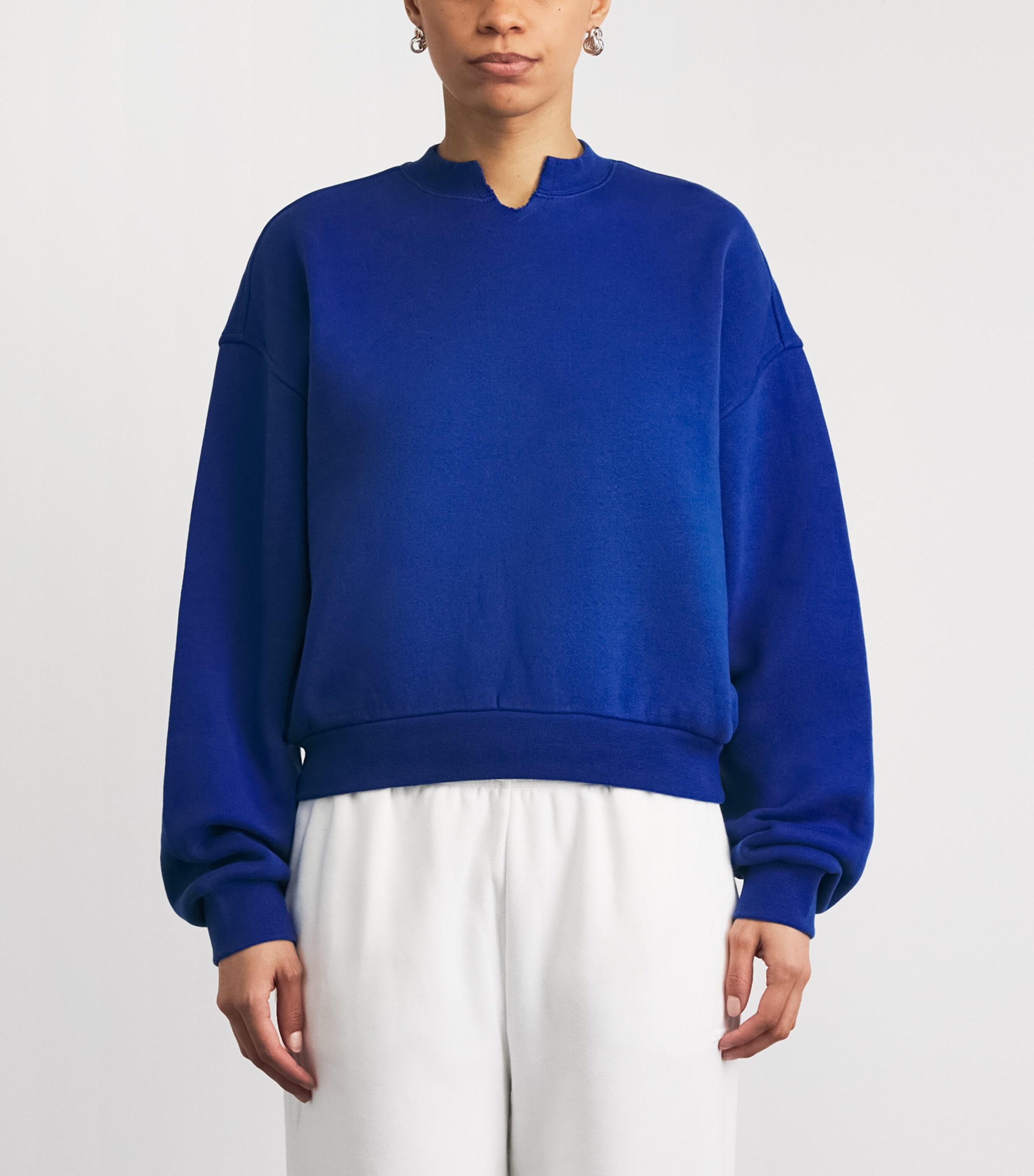 skims トレーナー　【s】 Skims Blue Cotton Fleece Oversized Sweatshirt | Harrods US